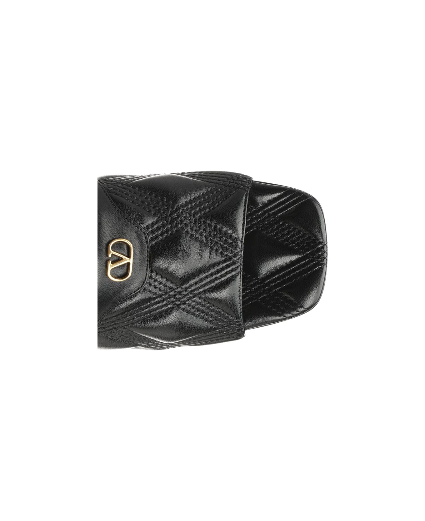 Valentino Garavani 
quiltie 67
 Slide Sandal - Black