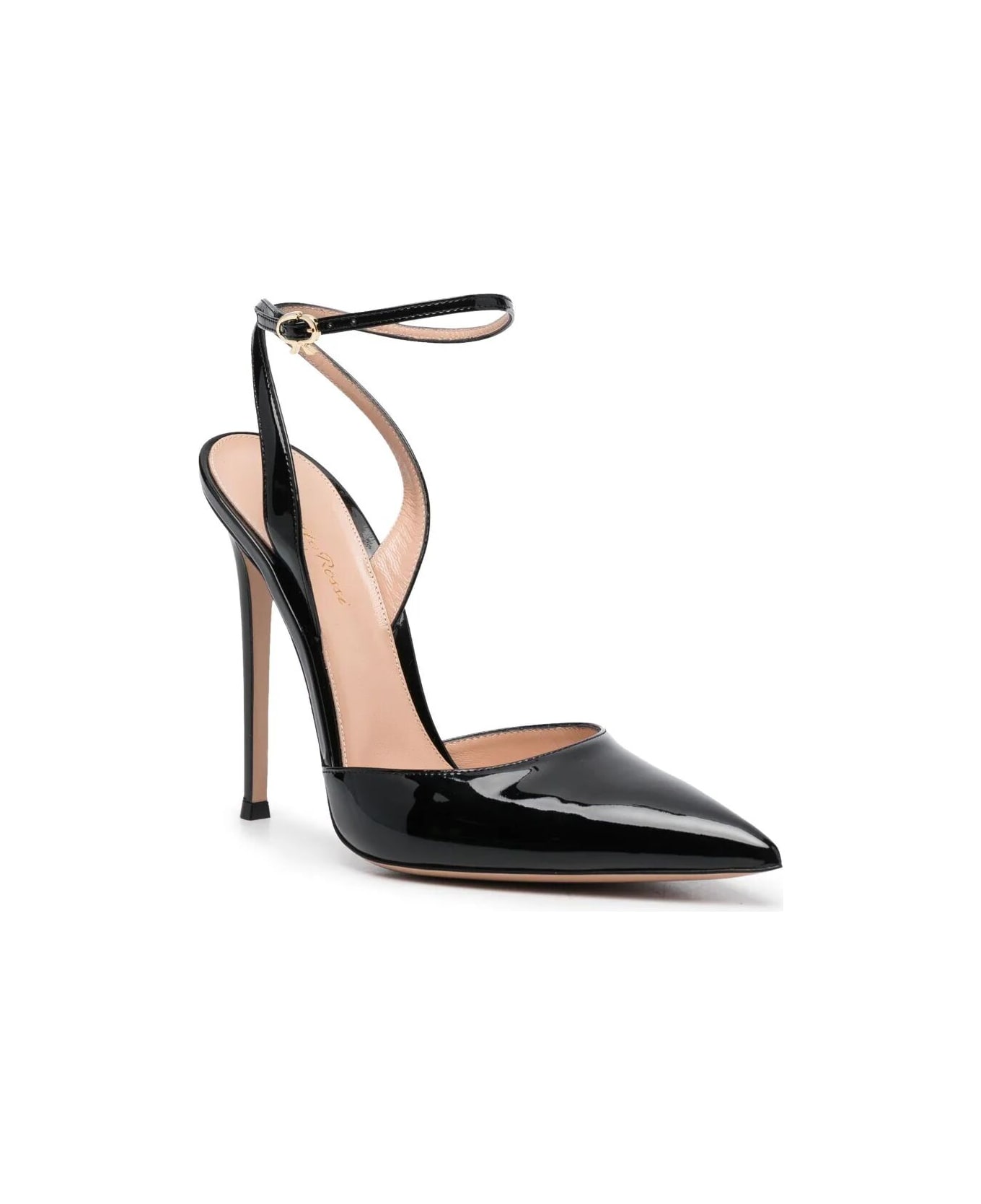 Gianvito Rossi Cara Paint Shoes - Black ハイヒール