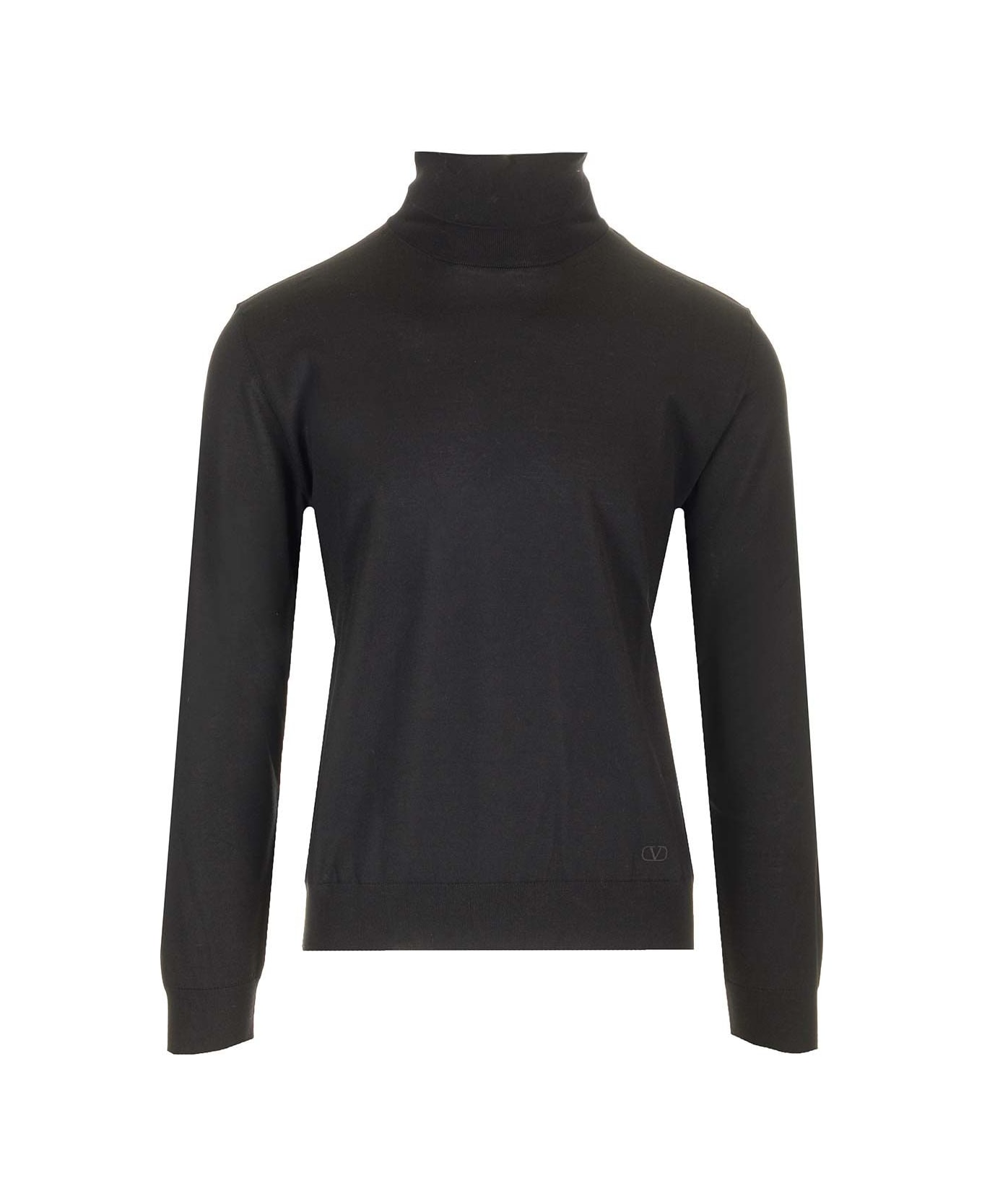 Valentino Vlogo High Neck Sweater - Black