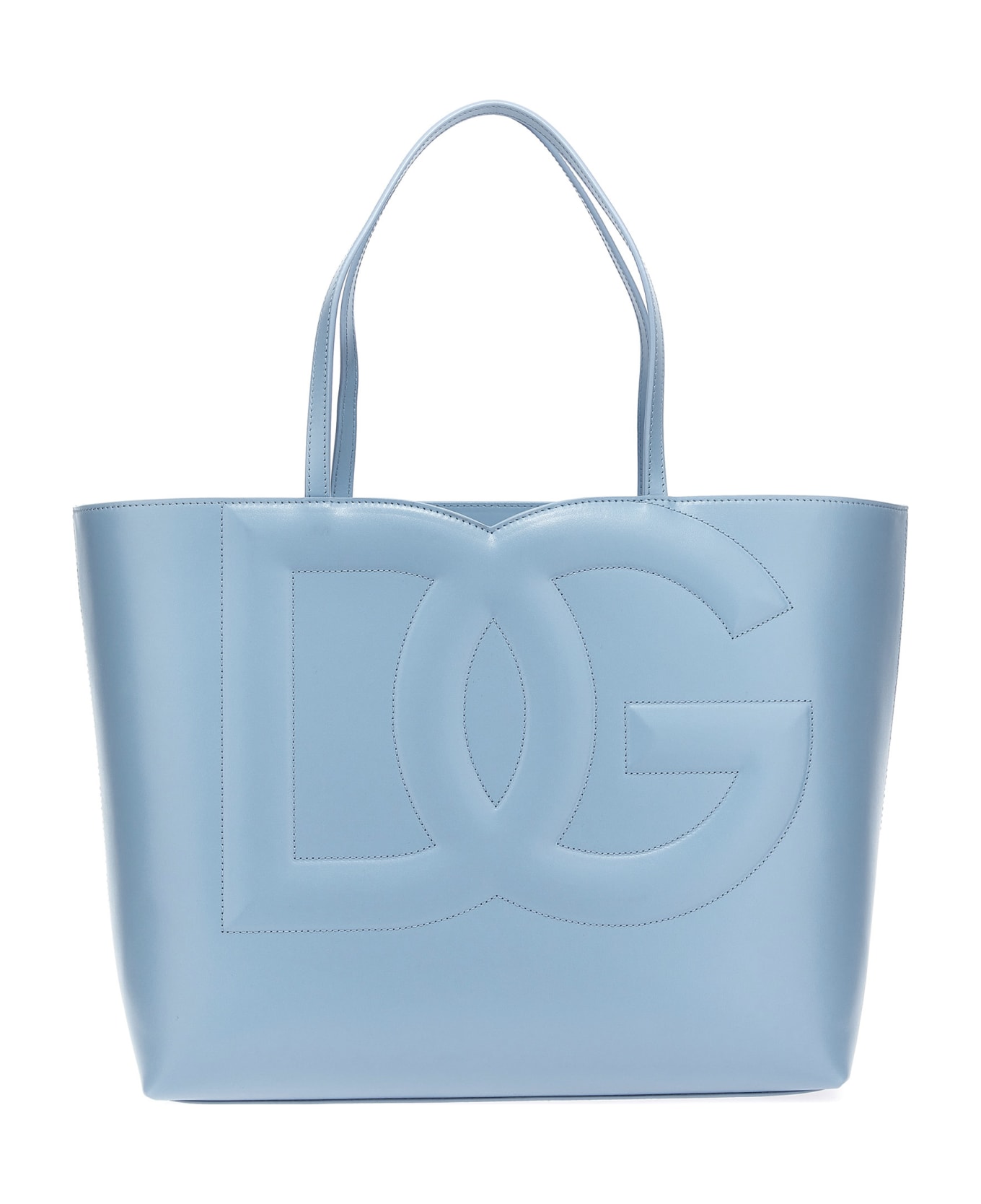 Dolce & Gabbana Medium 'logo' Shopping Bag - Light Blue