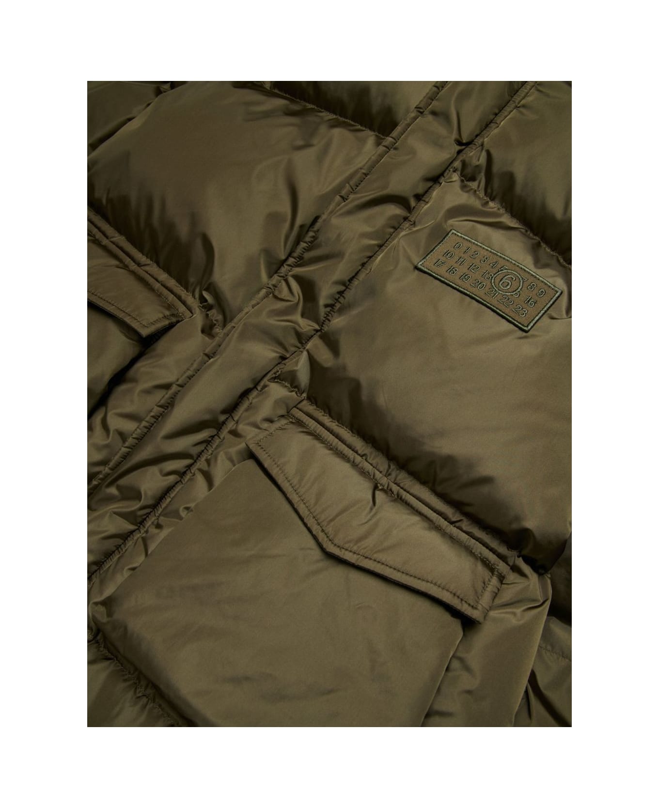 MM6 Maison Margiela Kids Coat With Logo Application - Green