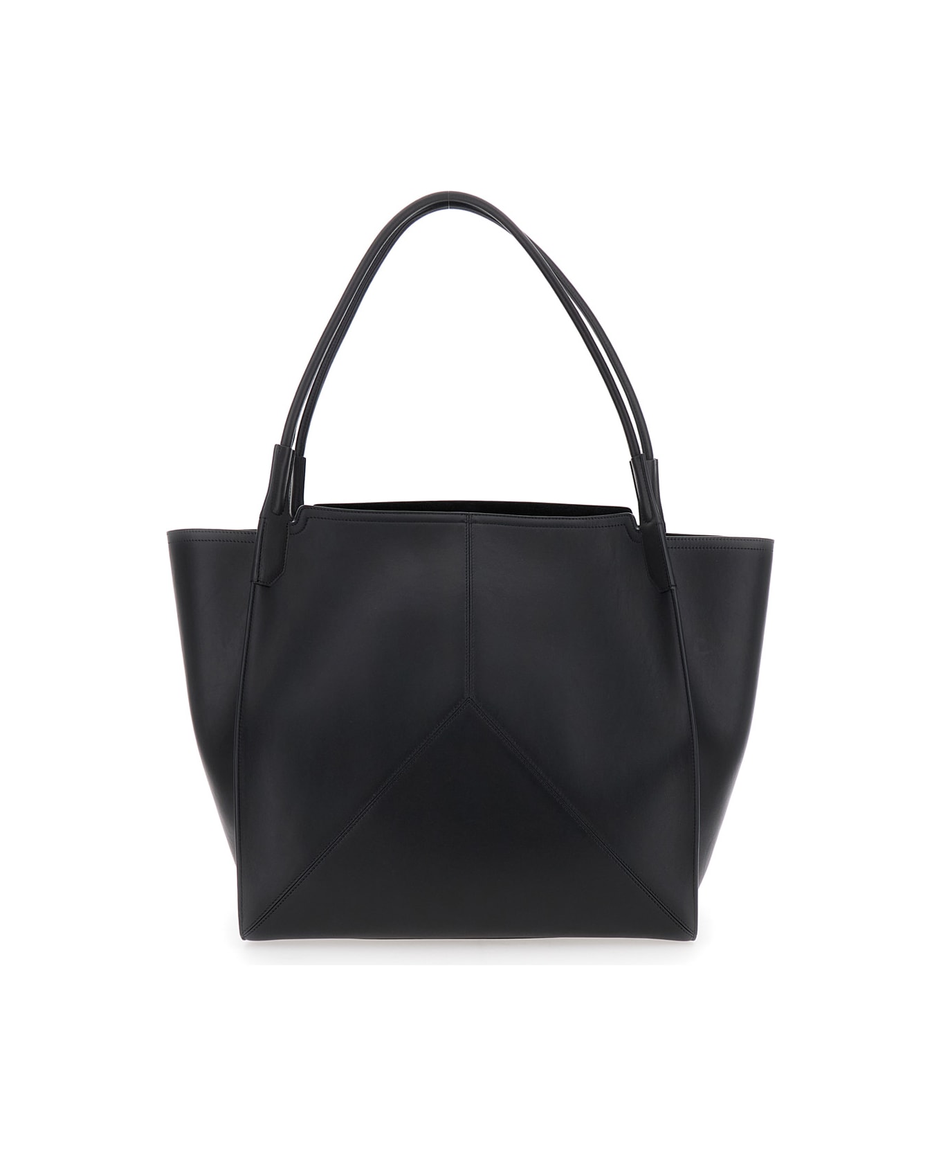 Victoria Beckham 
victoria
 Black Handbag With V Stitching On The Front And Embossed Logo Lettering On The Front In Leather Woman - Black
