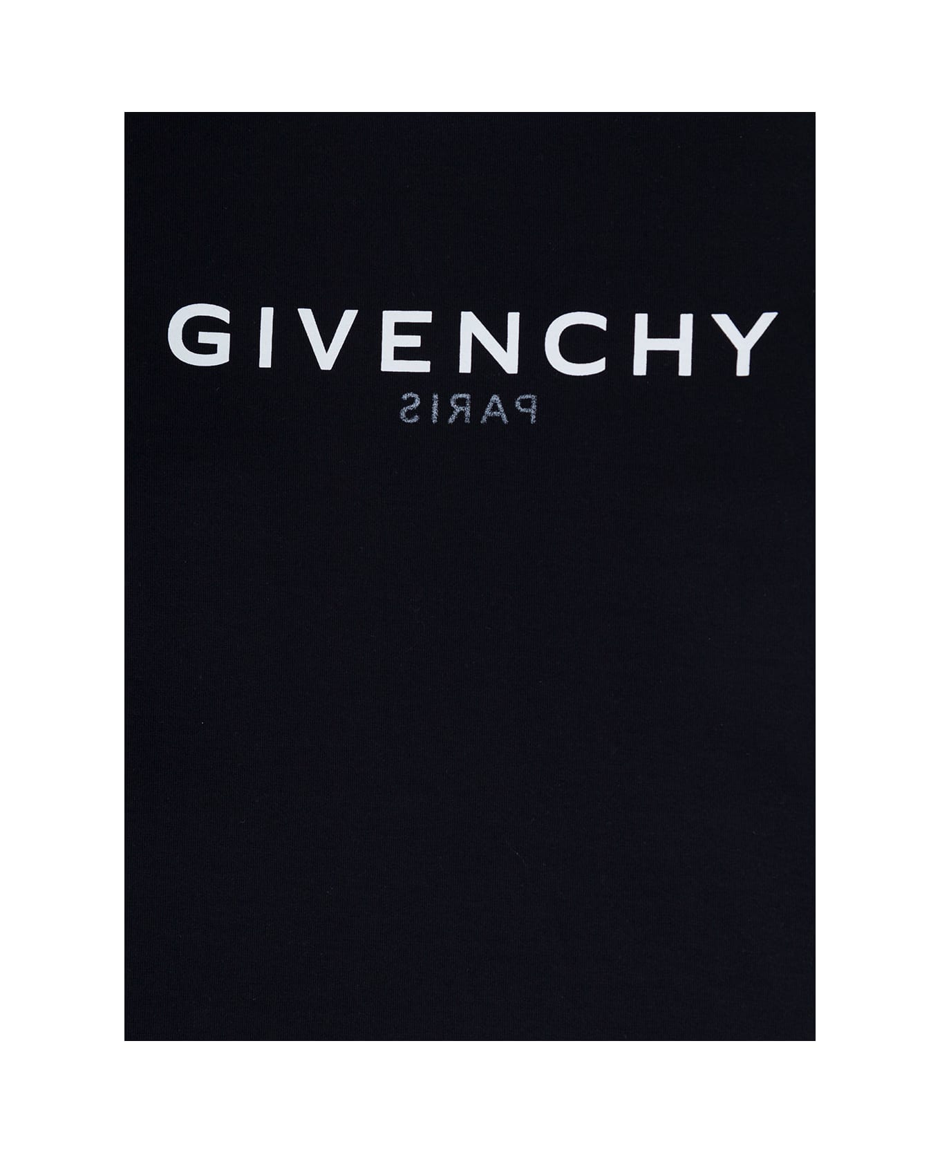 Givenchy Boy Cotton And Black T-shirt With Logo - Black