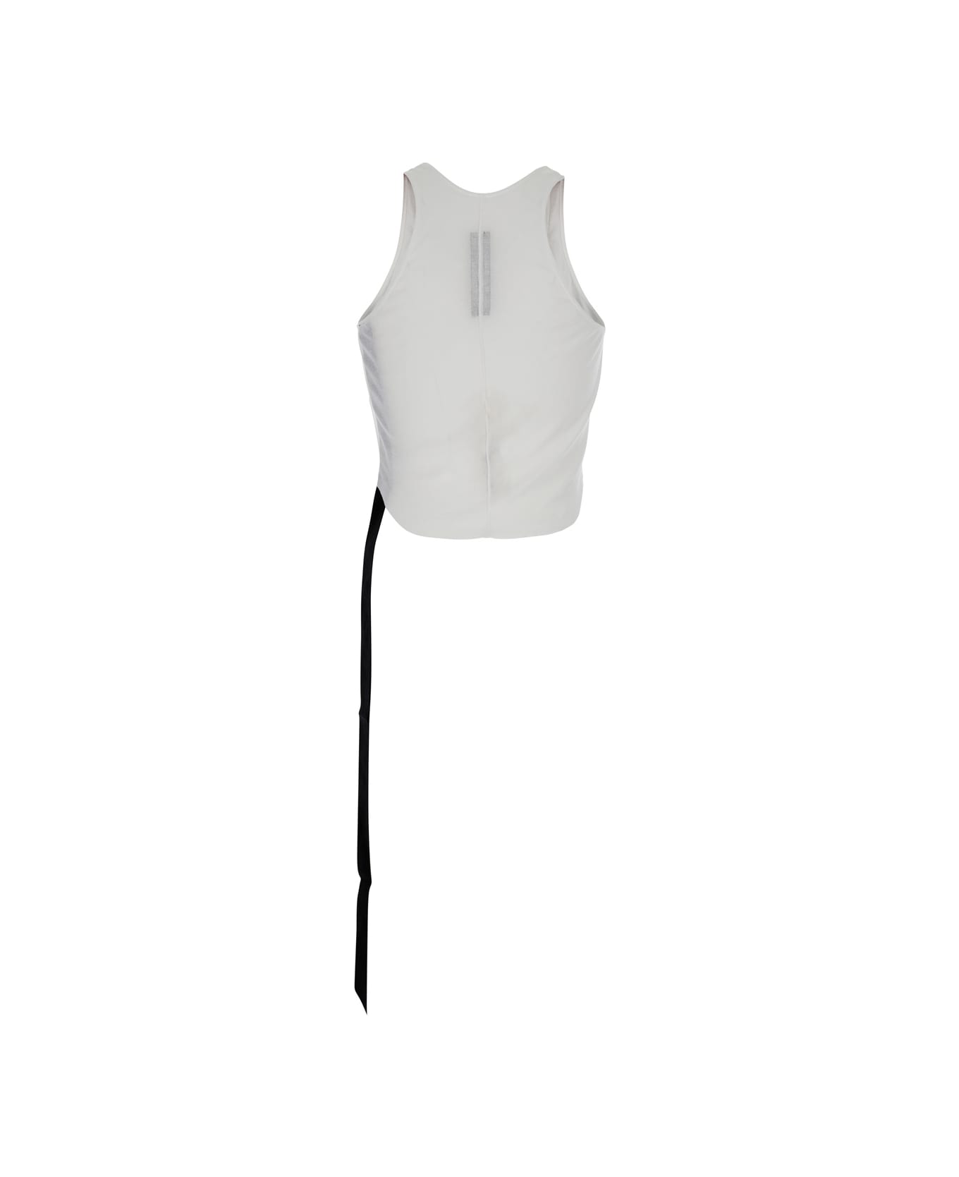 DRKSHDW White Racerback Top With Oversize Band In Cotton Man - White