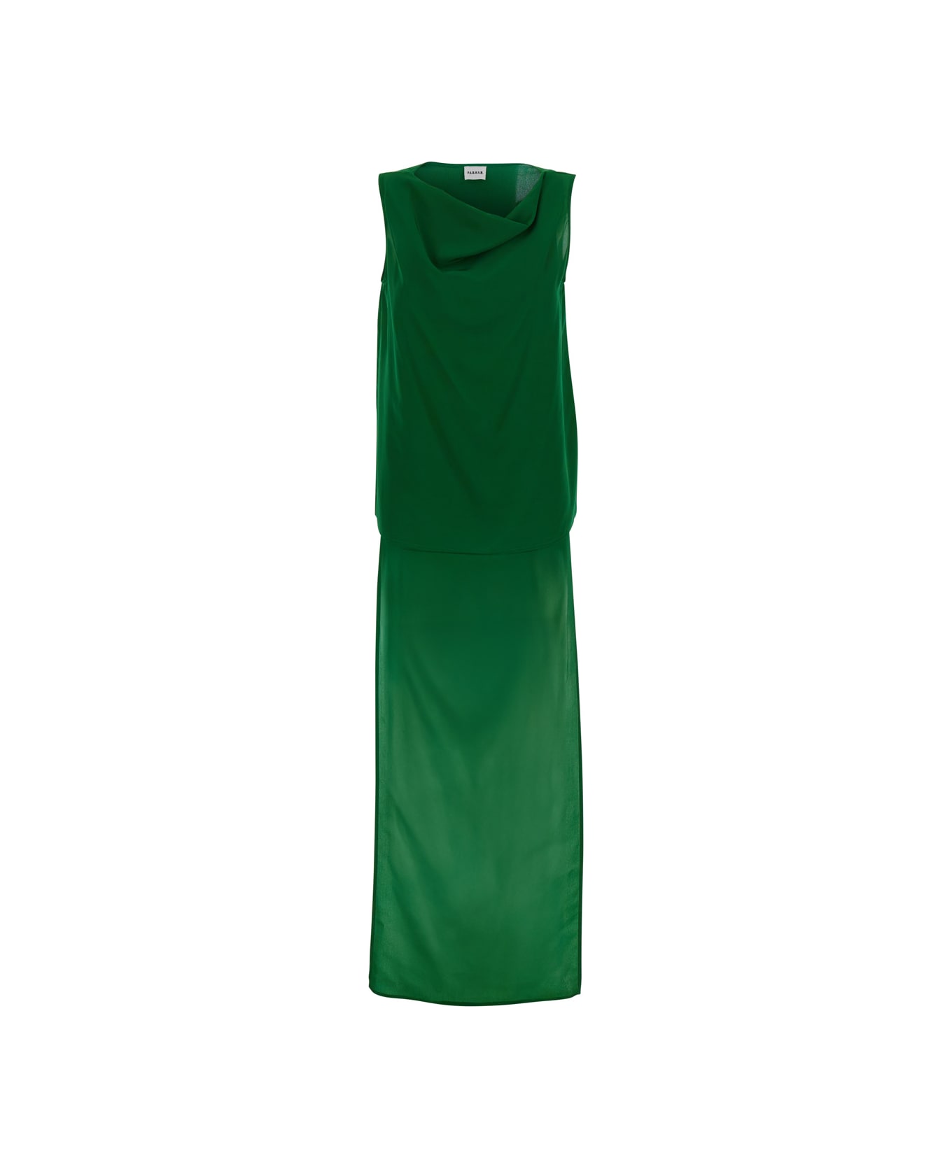 Parosh Green Blouse With Ruffled Details In Silk Woman - Green