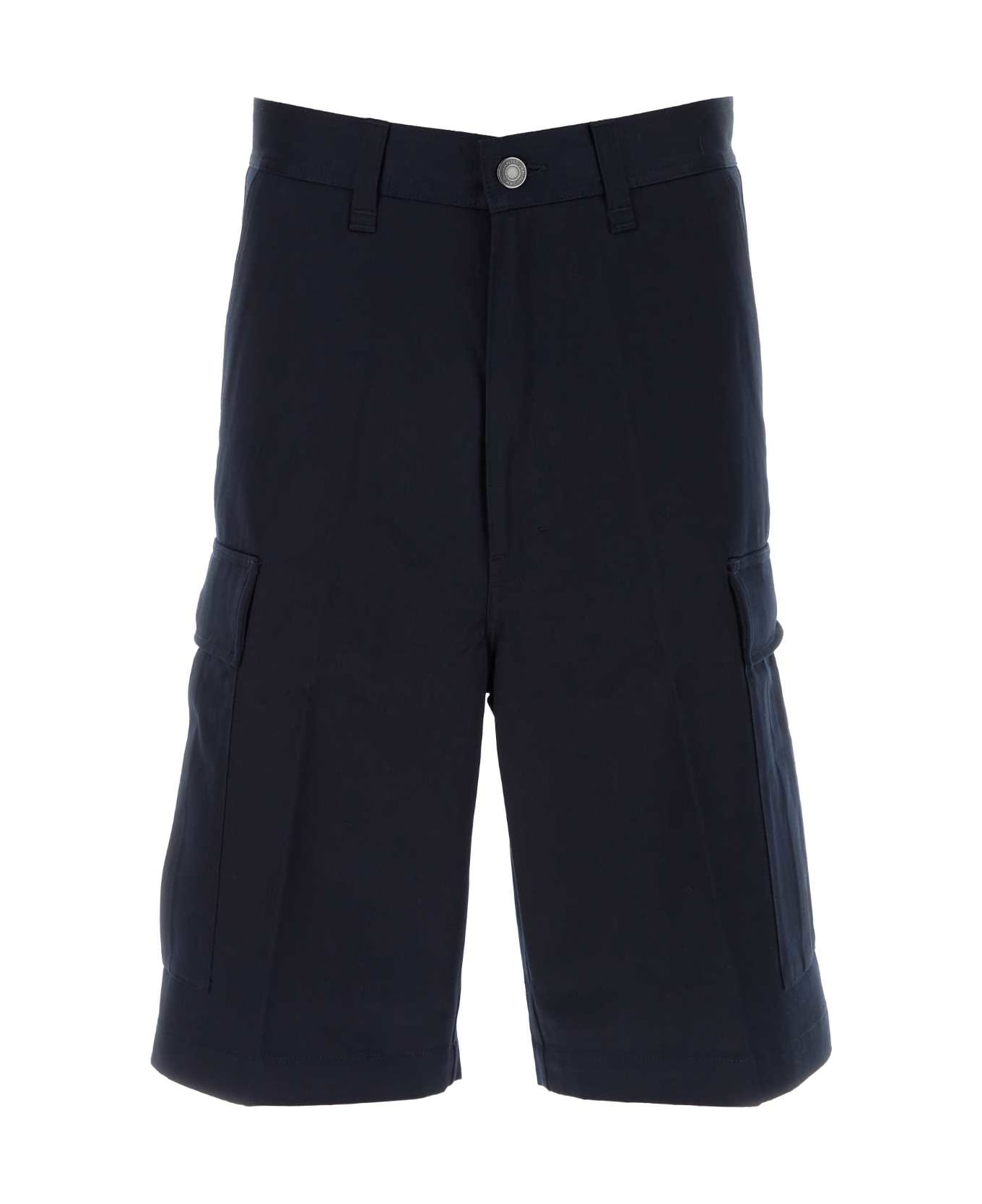 Ami Alexandre Mattiussi Midnight Blue Cotton Bermuda Shorts - 491