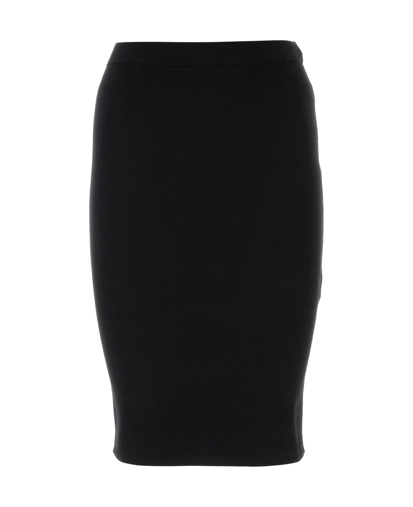 Saint Laurent Midi Skirt - BLACK スカート