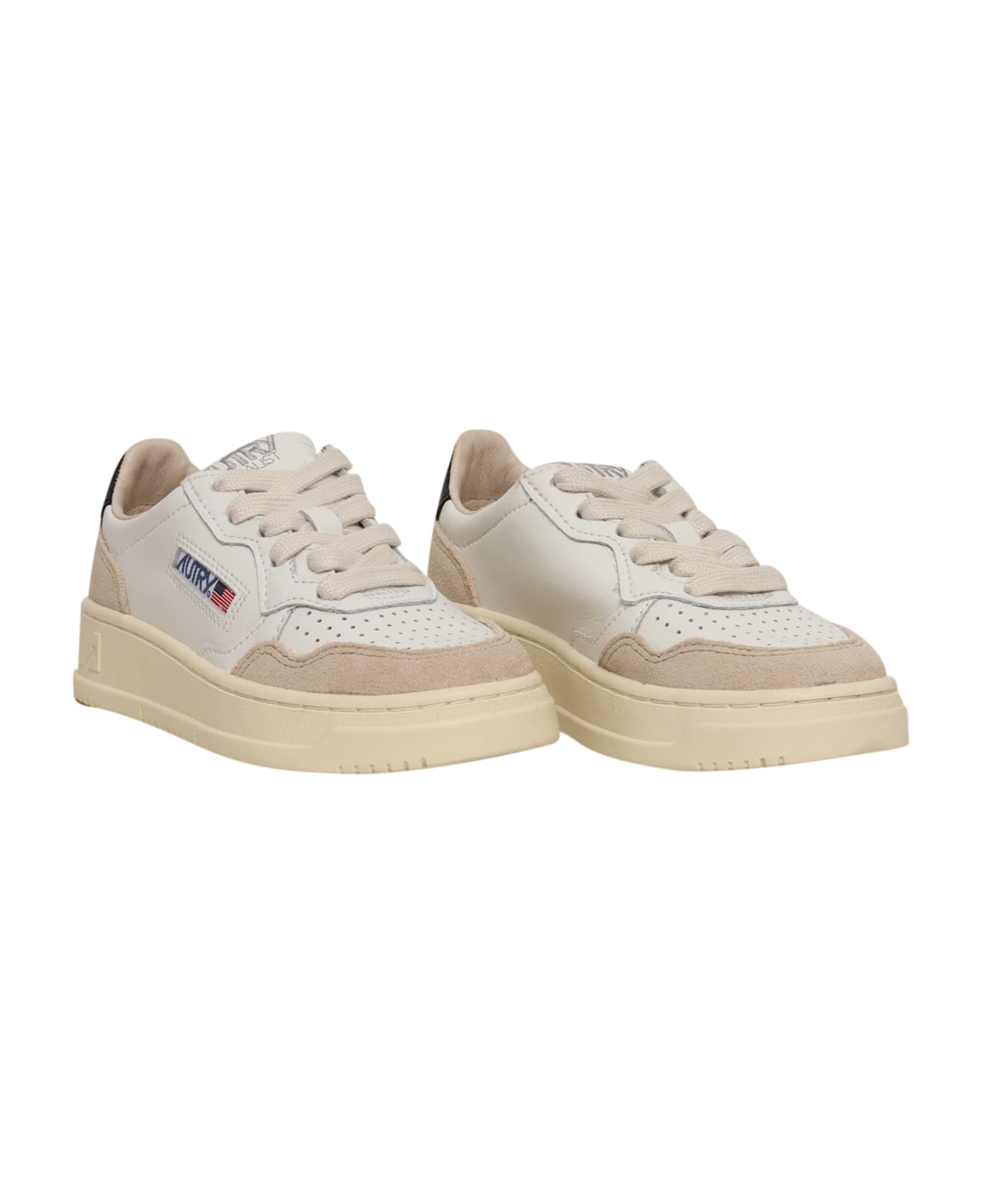 Autry Medalist Kids Low Kid Suede/four Wht/blk - WHITE