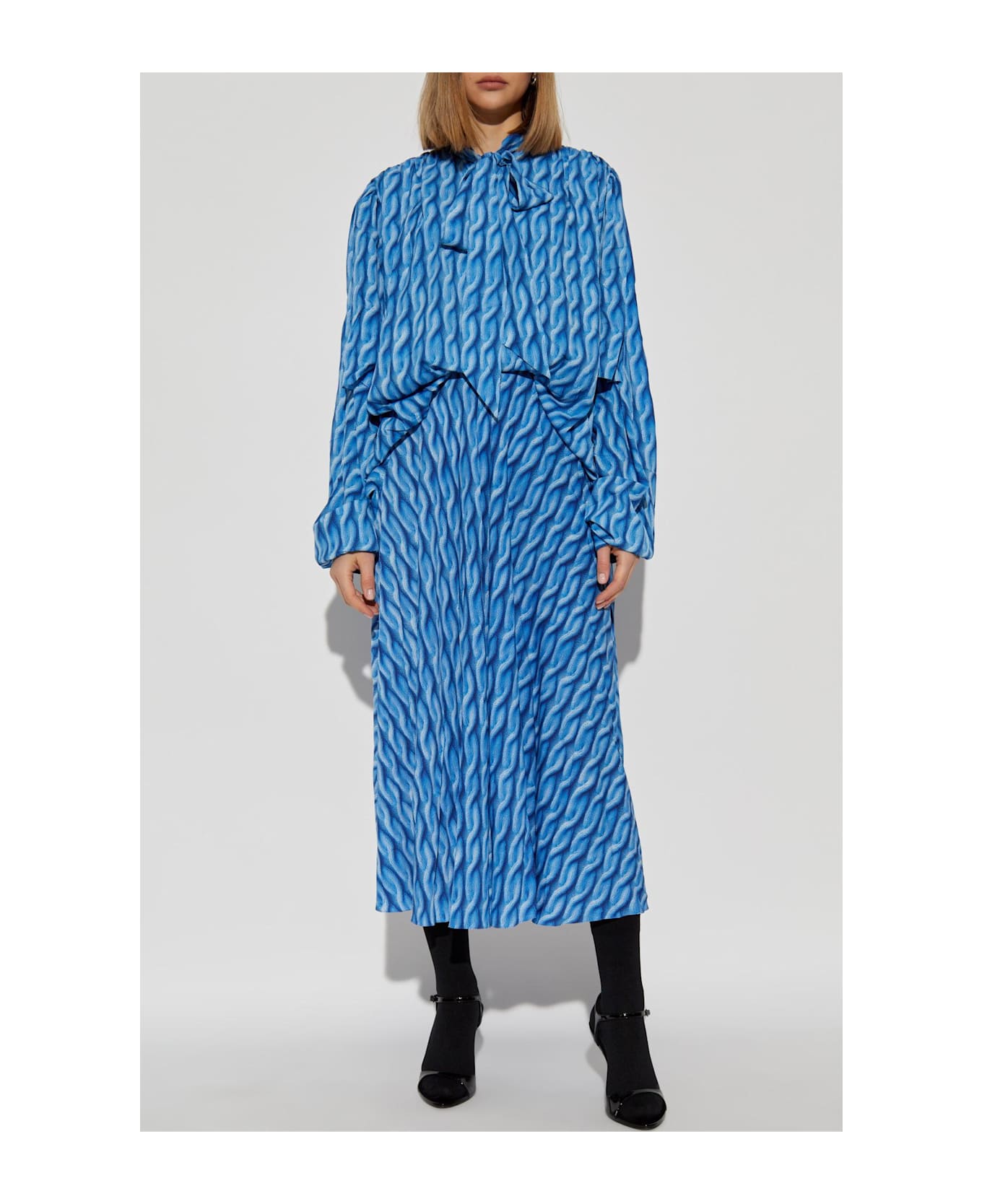 Balenciaga Dress With Print - Blue