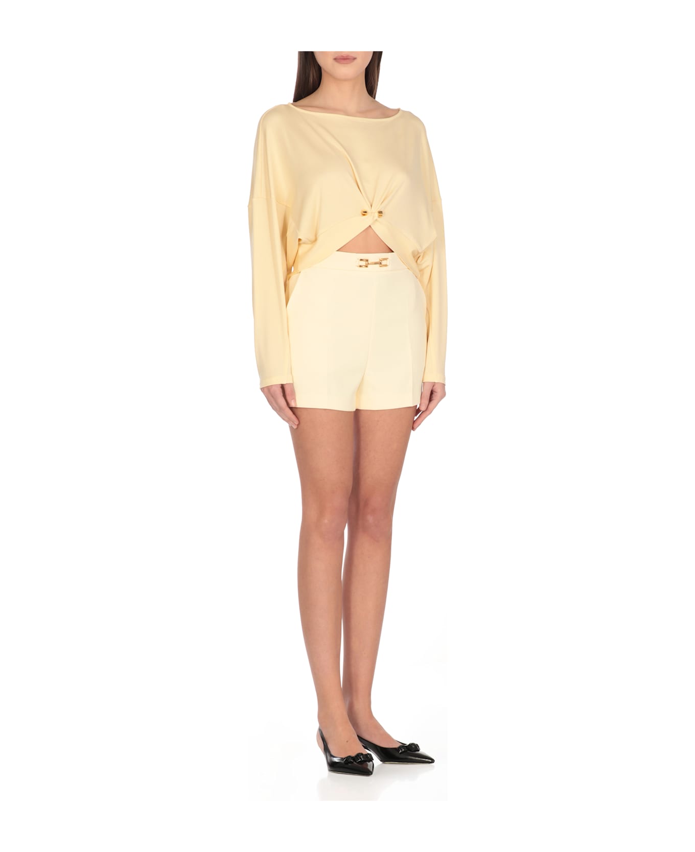 Elisabetta Franchi Viscose Sweater Elisabetta Franchi - Yellow