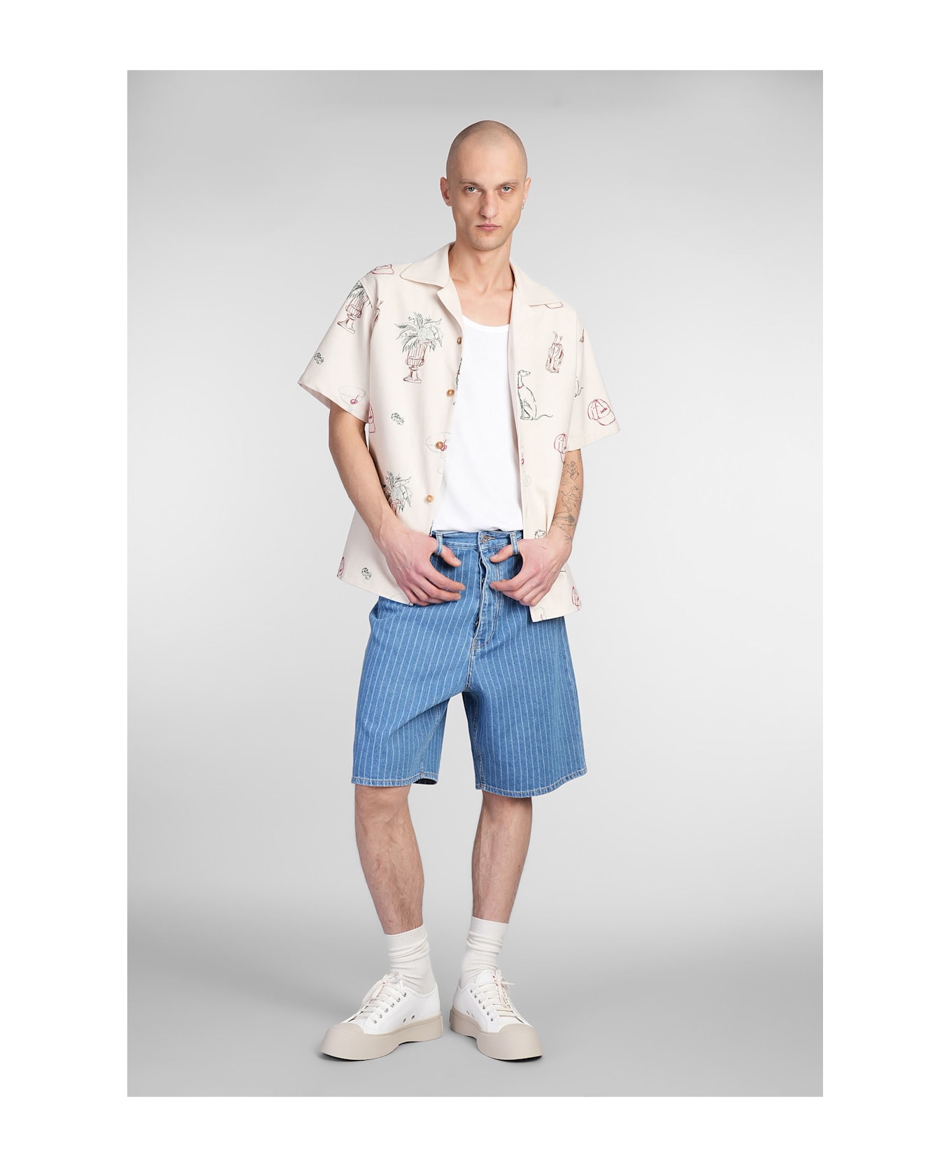 Drôle de Monsieur Shirt In Beige Cotton - beige