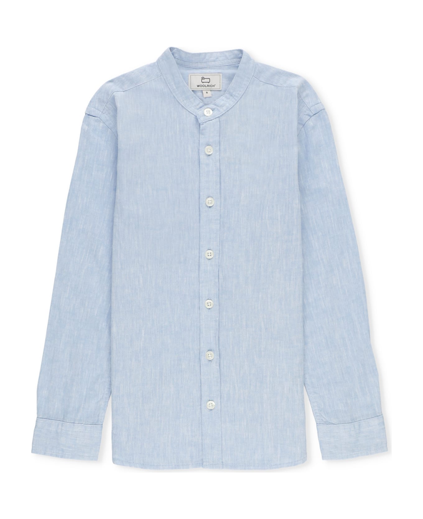 Woolrich Cotton And Linen Shirt - Light Blue シャツ