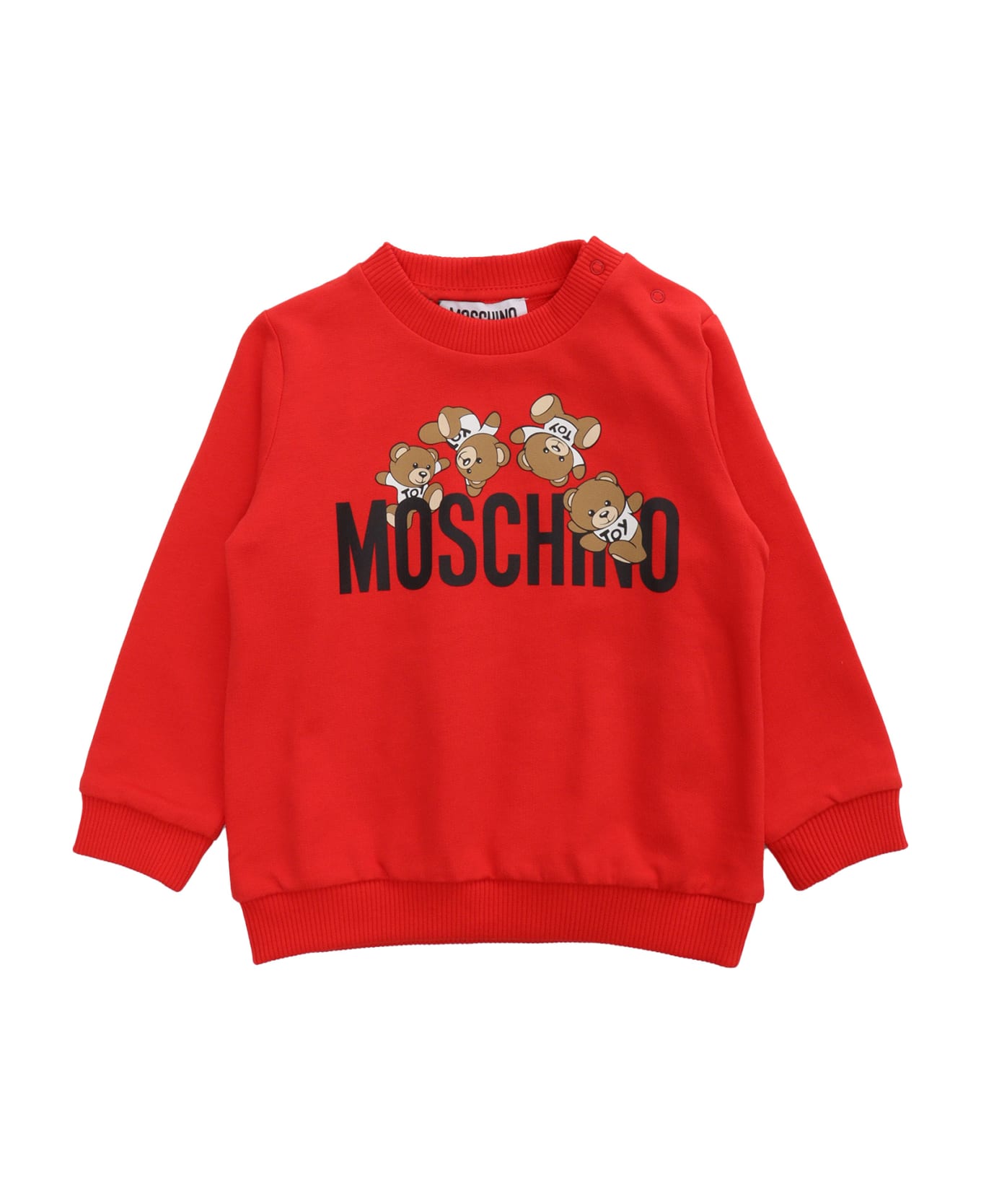 Moschino Red Sweatshirt With Print - RED ニットウェア＆スウェットシャツ