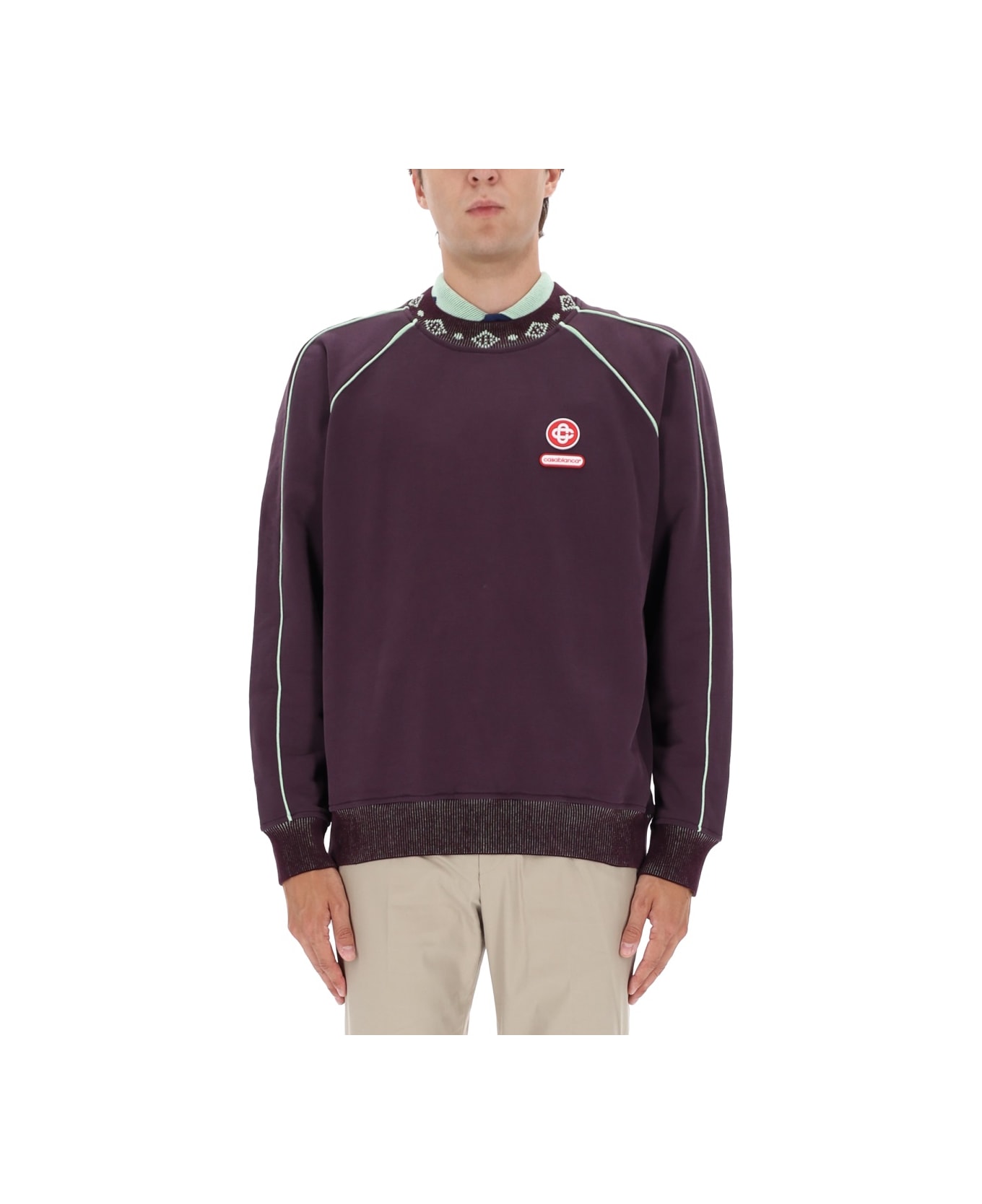 Casablanca Sweatshirt With Logo - PURPLE