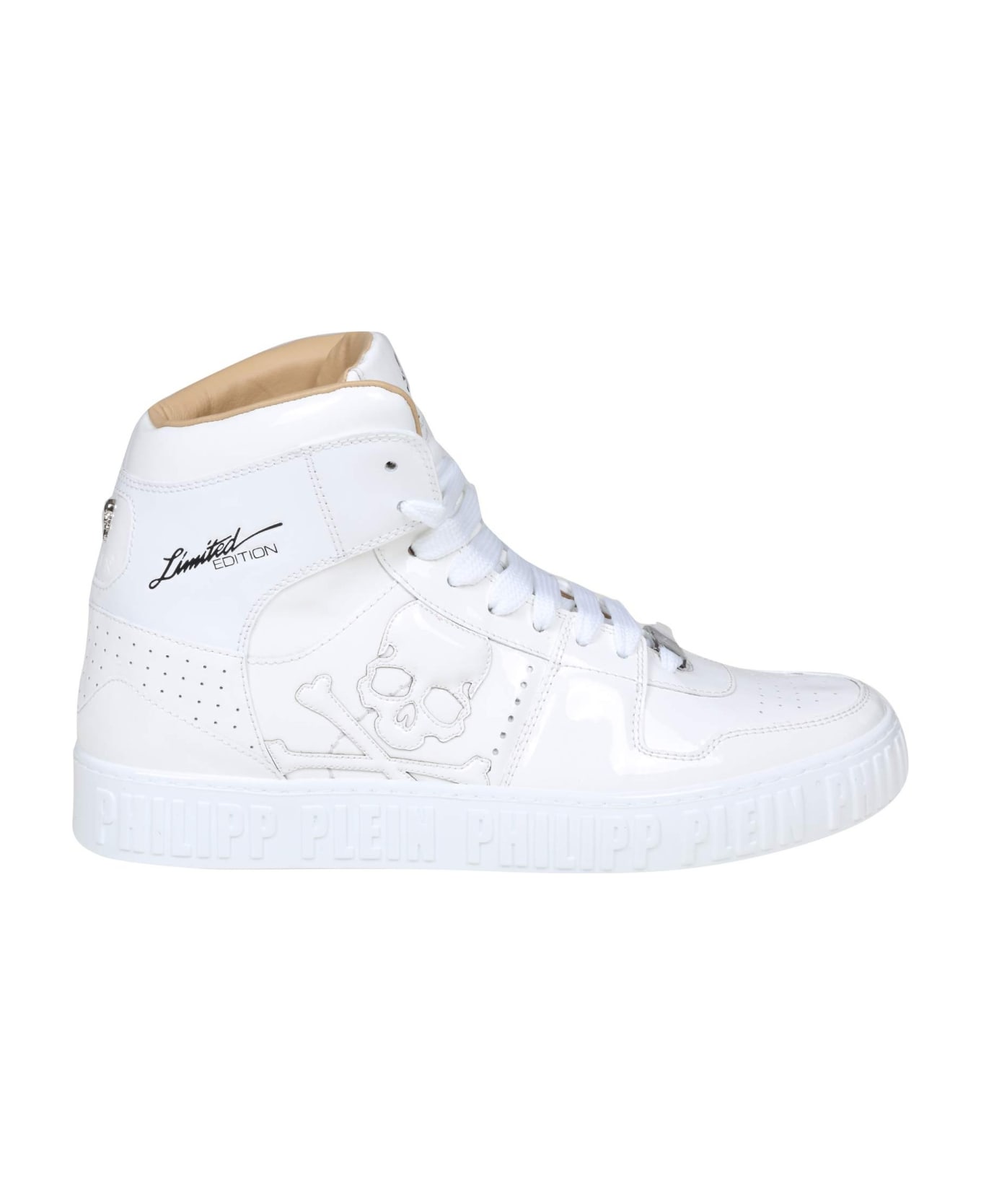 Philipp Plein Snaekers Hi Top In White Leather - White スニーカー