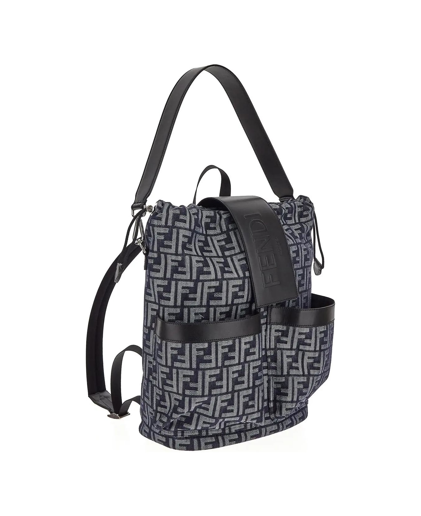 Fendi Drawstring Backpack - Denim multicolor