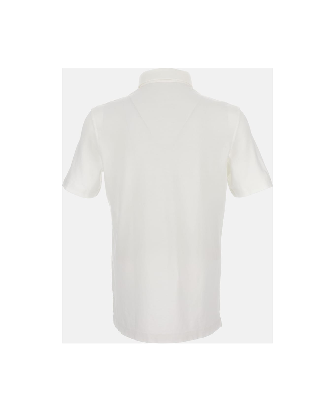 Drumohr Polo Piquet - White
