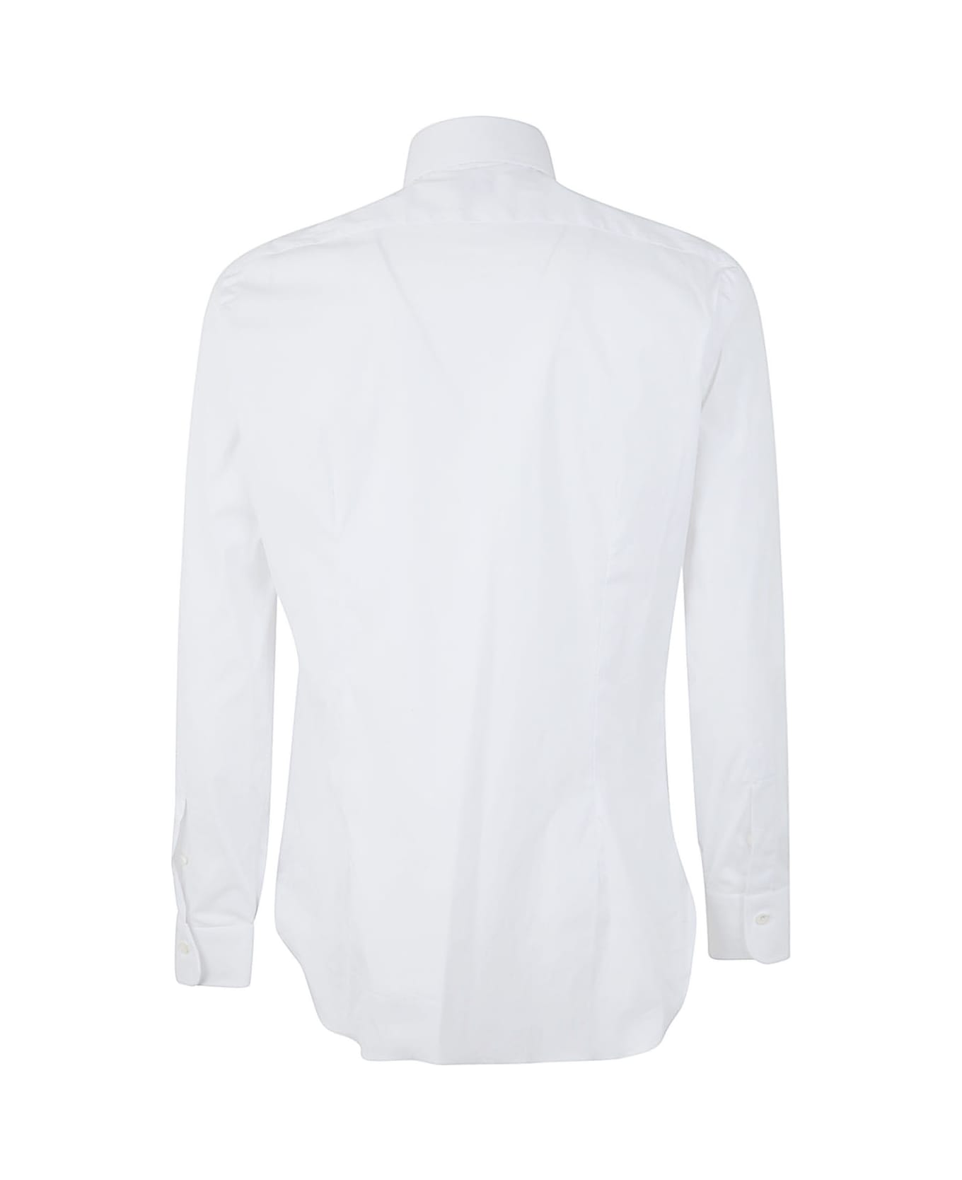 Barba Napoli Cotton Stretch Shirt - White