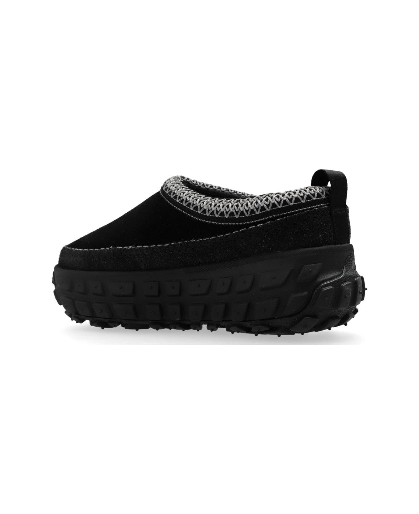 UGG Venture Daze Platform Contrast Stitched Slippers - Bblc Black / Black