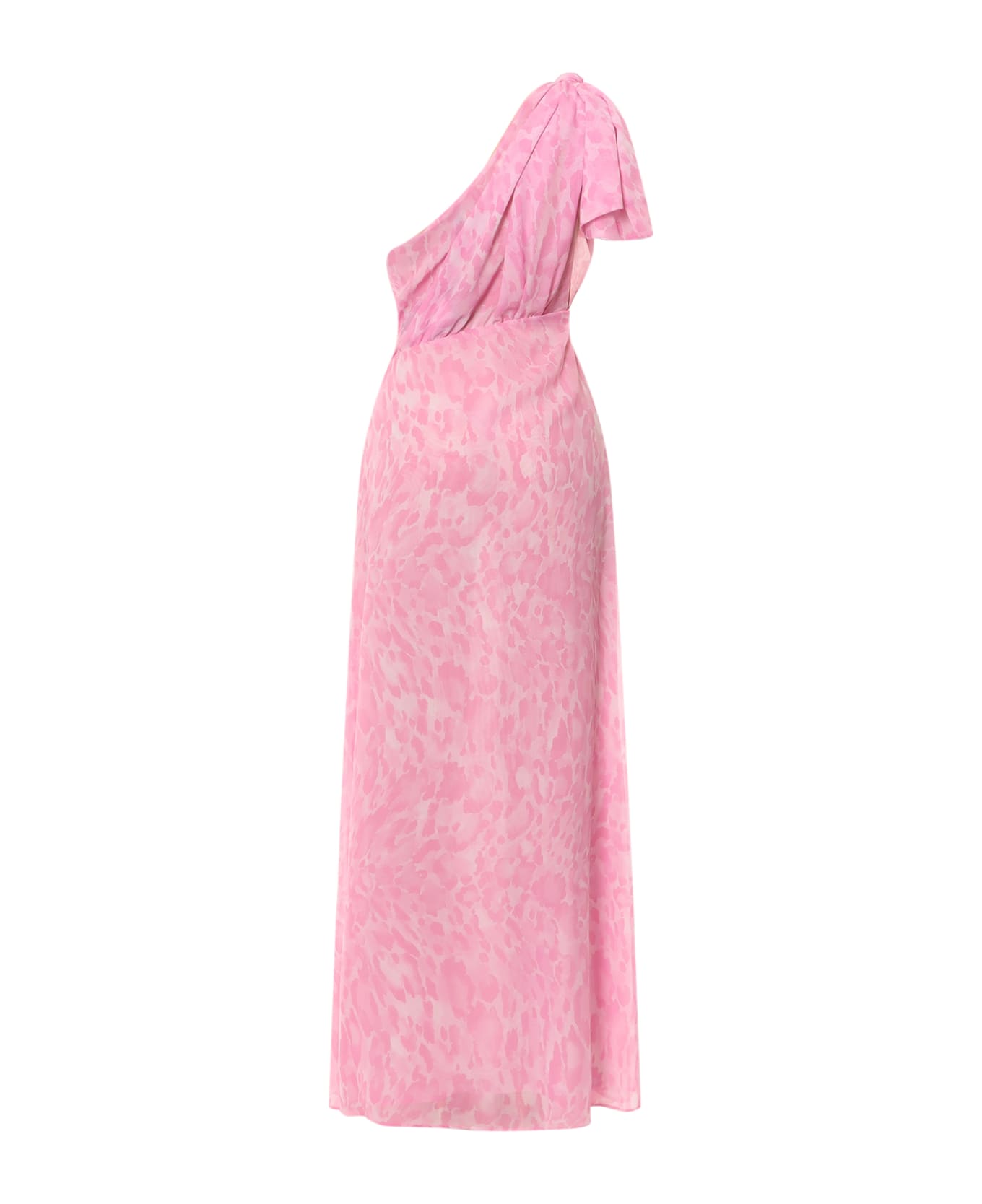 Pinko Animal-printed One-shoulder Draped Gown - Pink ワンピース＆ドレス