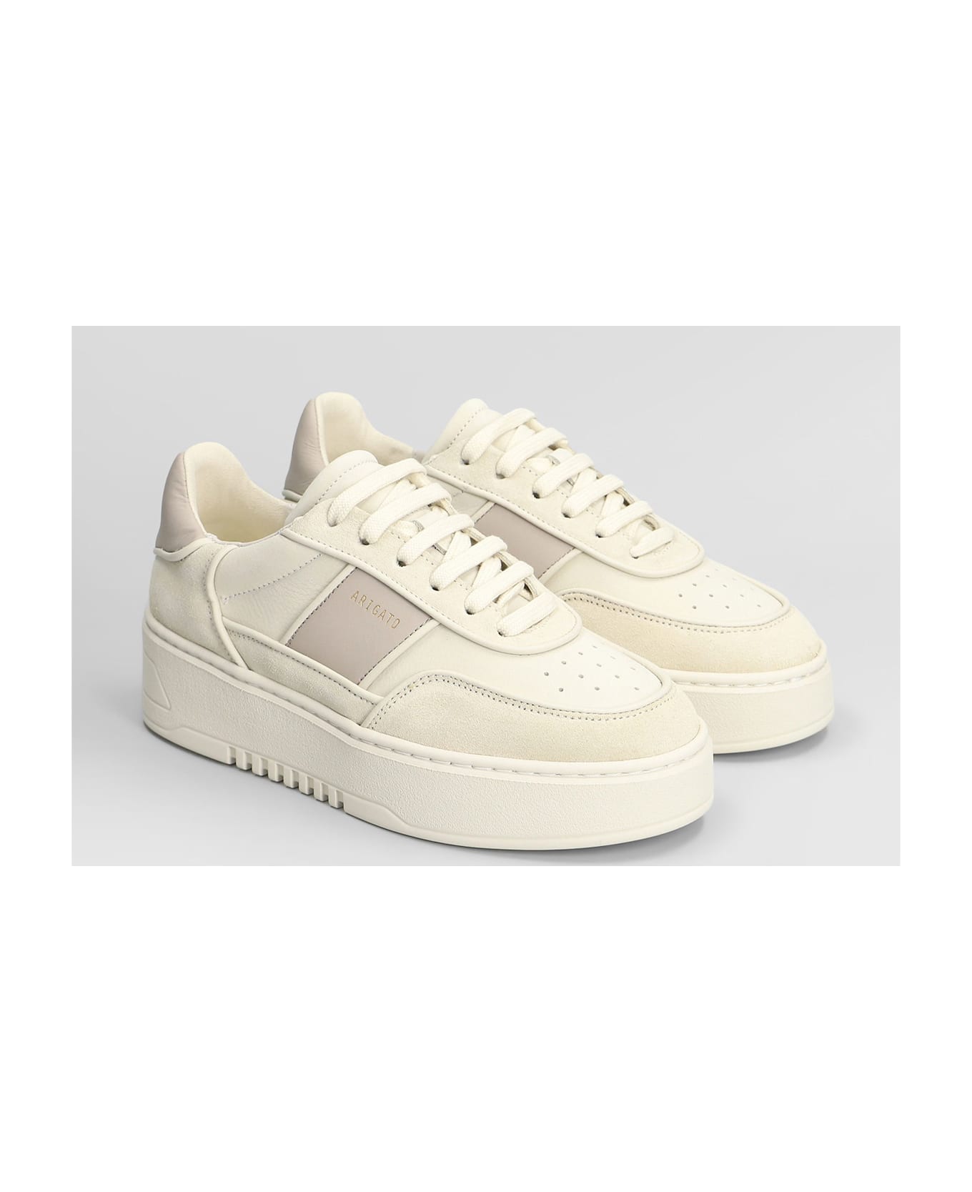 Axel Arigato Orbit Sneakers In Beige Suede And Fabric - beige