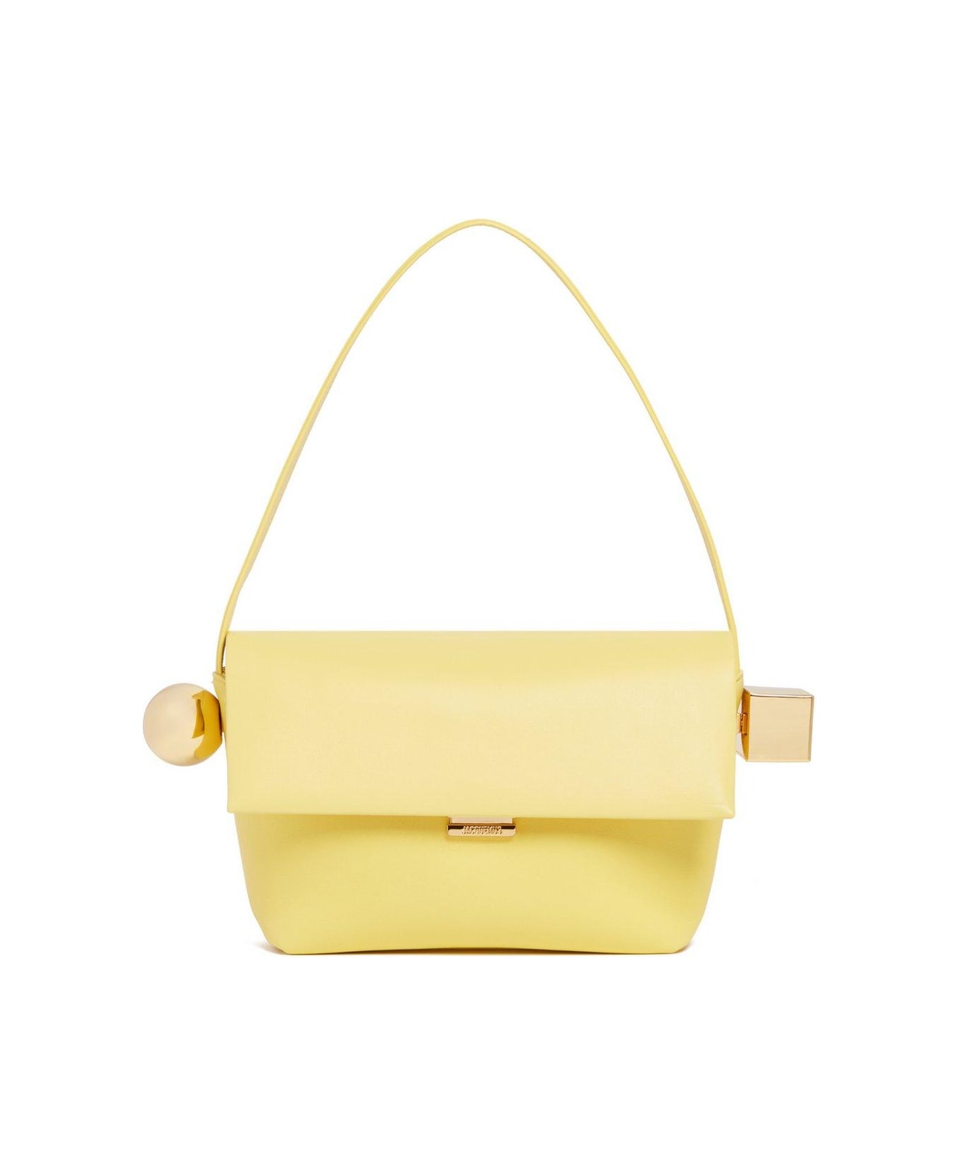 Jacquemus Le Rond Carré Logo Detailed Shoulder Bag - Yellow