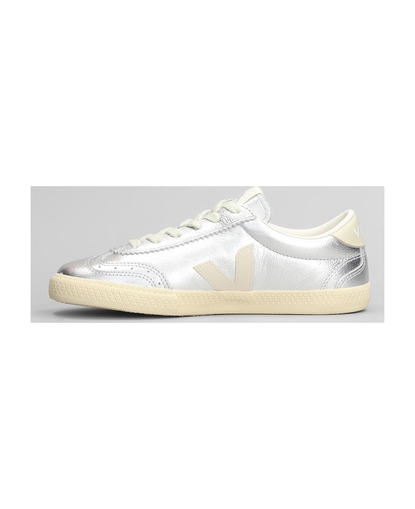 Veja Volley O.t Sneakers In Silver Leather - silver