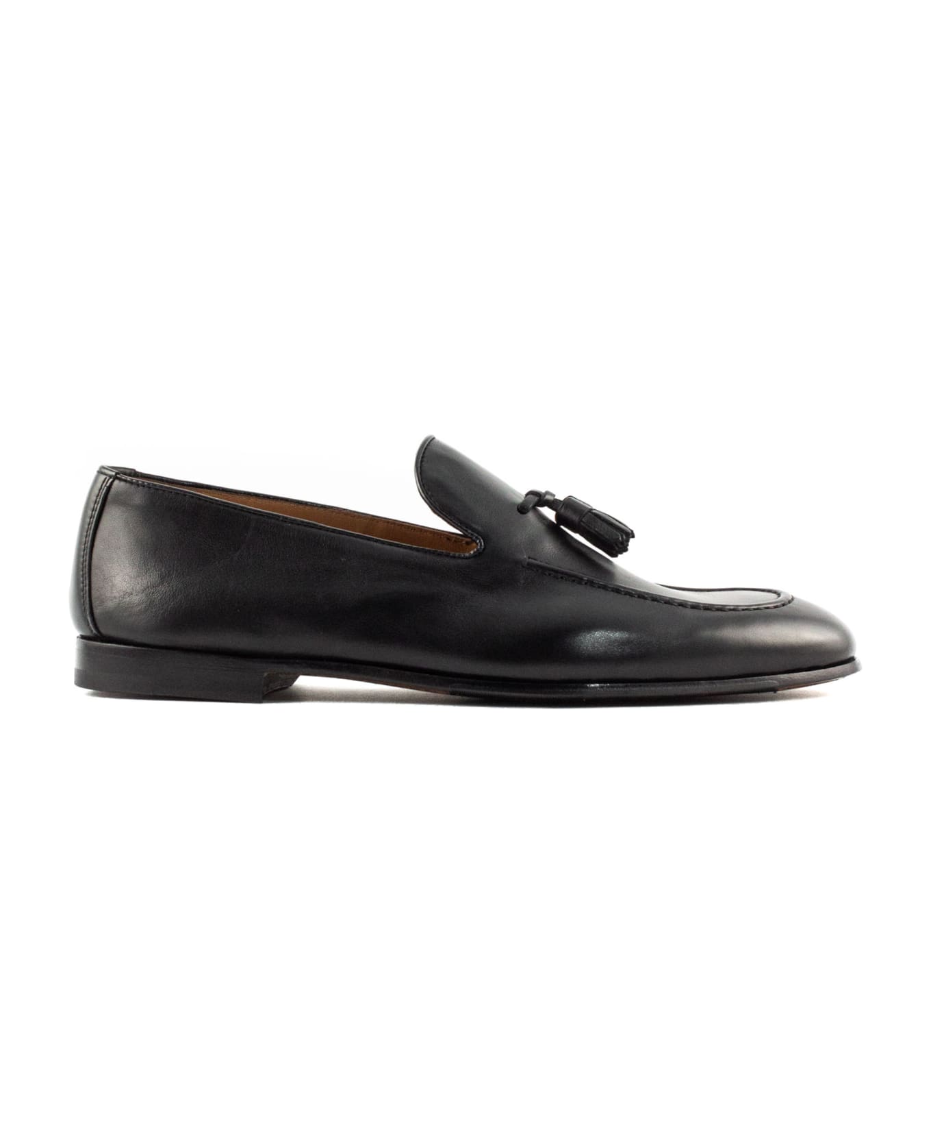 Doucal's Black Smooth Leather Loafer - Nero