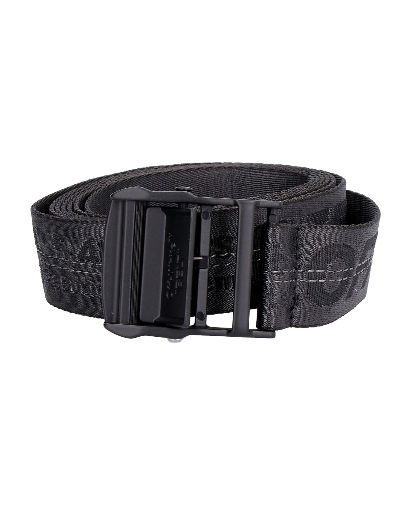 Off-White Industrial Fabric Belt With Logo - black