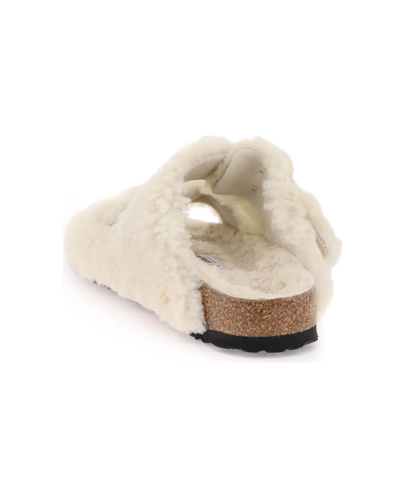 Birkenstock Arizona Big Buckle Shearling Teddy Sandals - Ivory