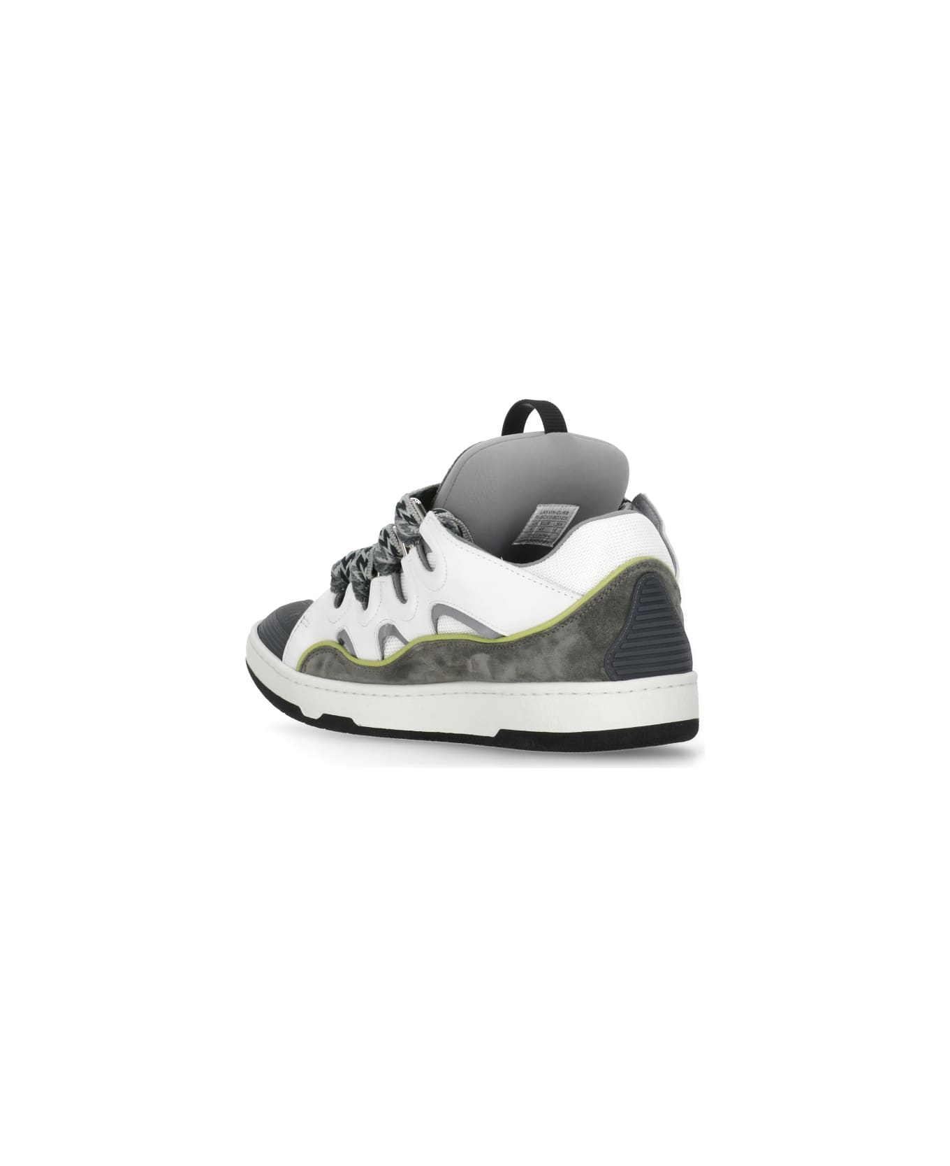 Lanvin Curb Sneakers - WHITE/GREY