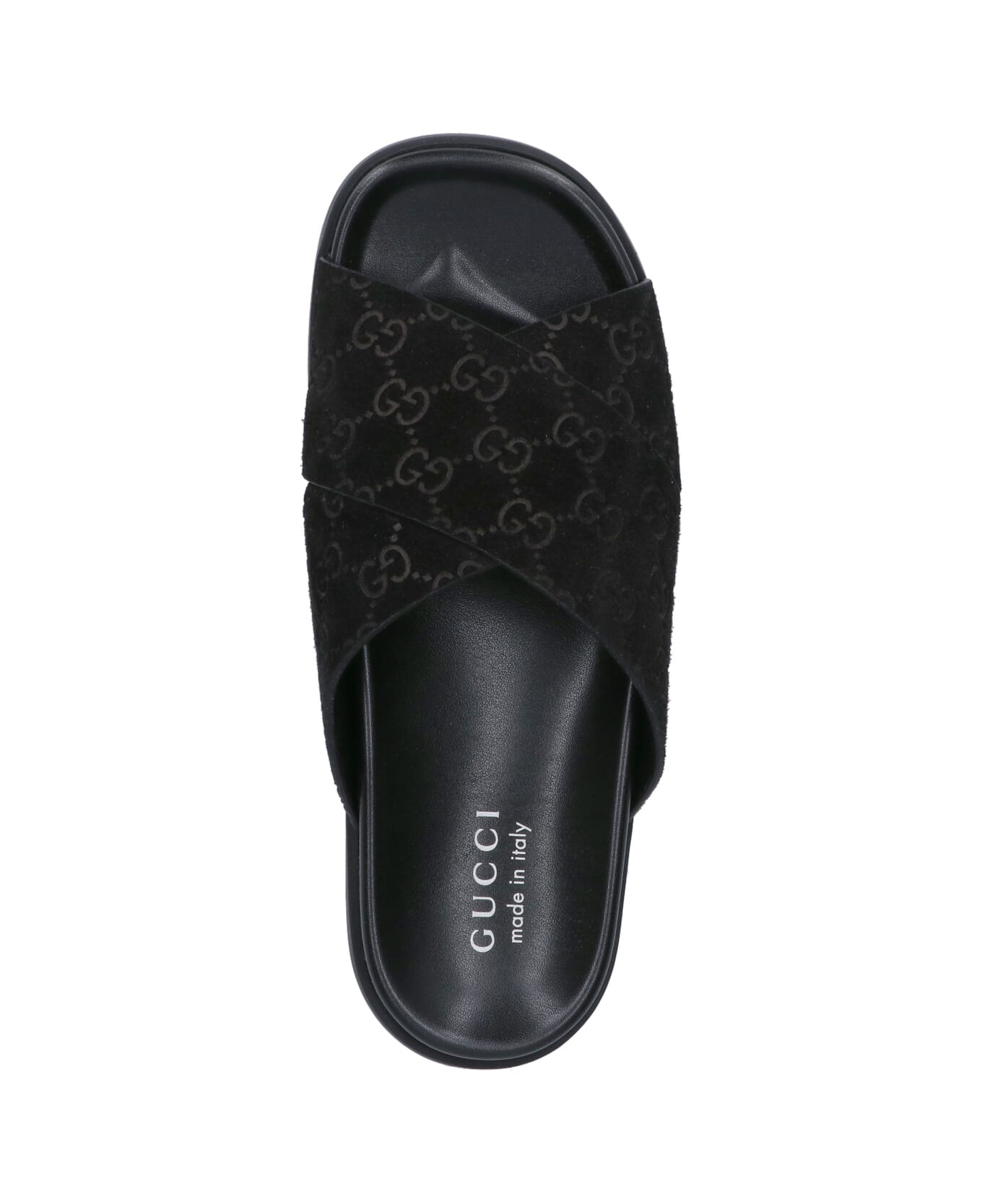 Gucci "gg" Slide Sandals - Black  