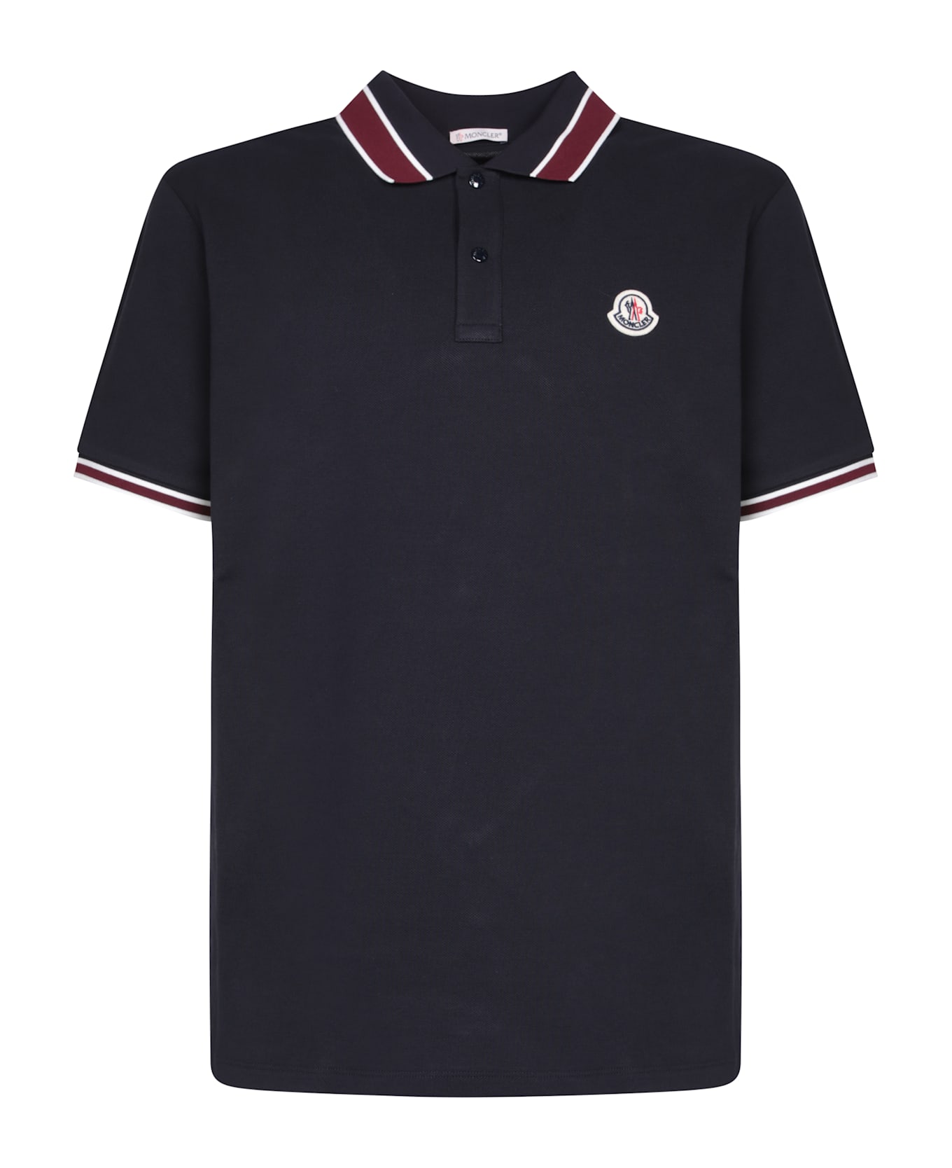 Moncler Logo Patch Polo Shirt - Dark Blue