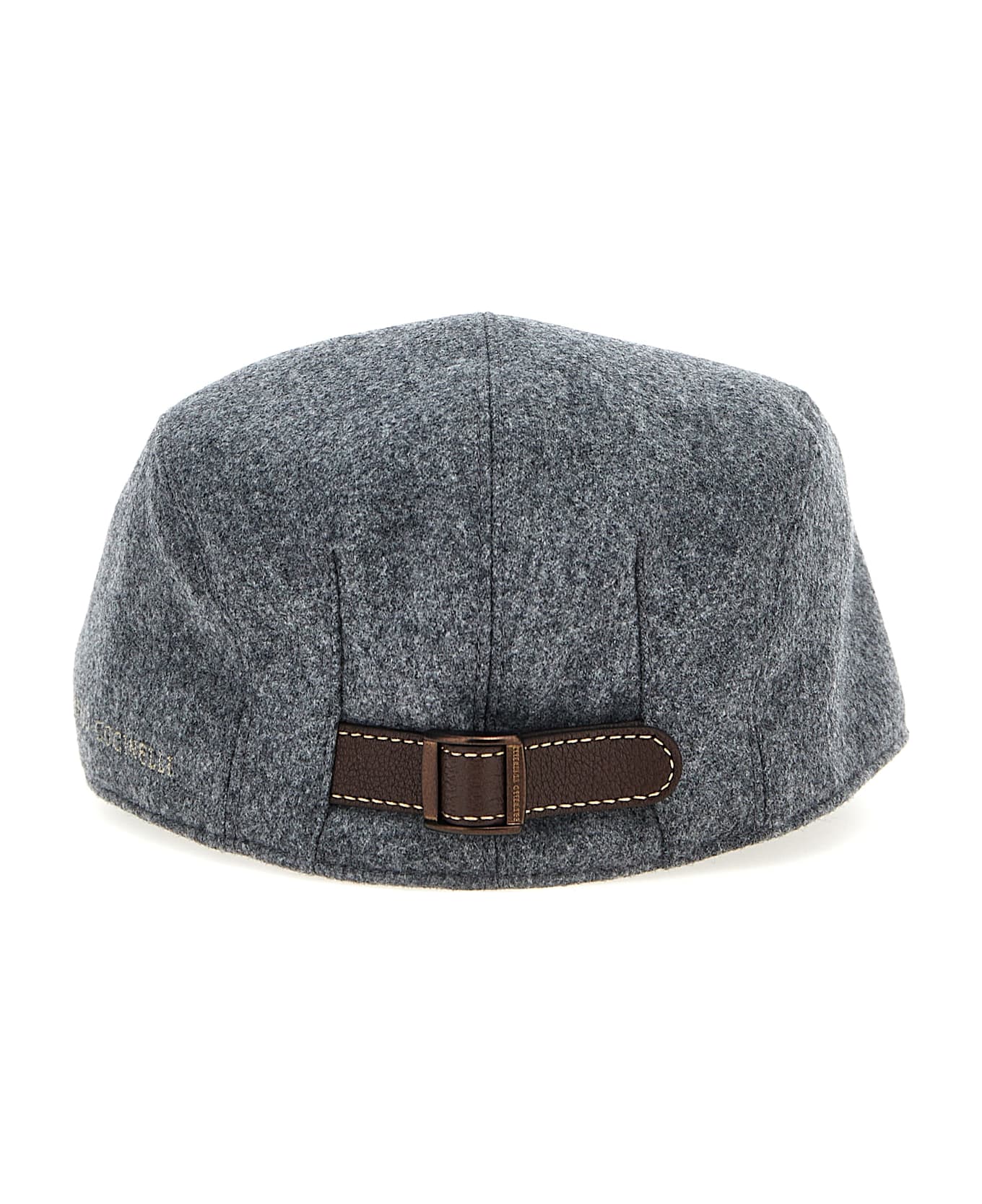 Brunello Cucinelli Logo Embroidery Hat - Gray