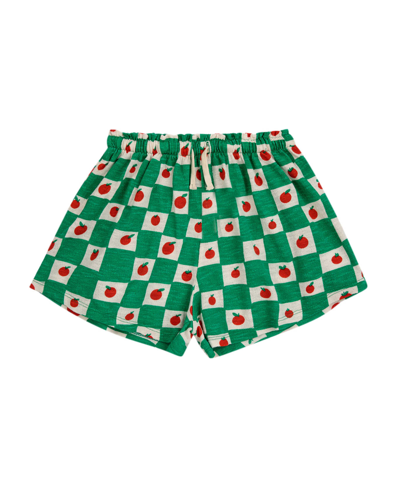 Bobo Choses Colorful Shorts For Kids With Tomatos - Green ボトムス