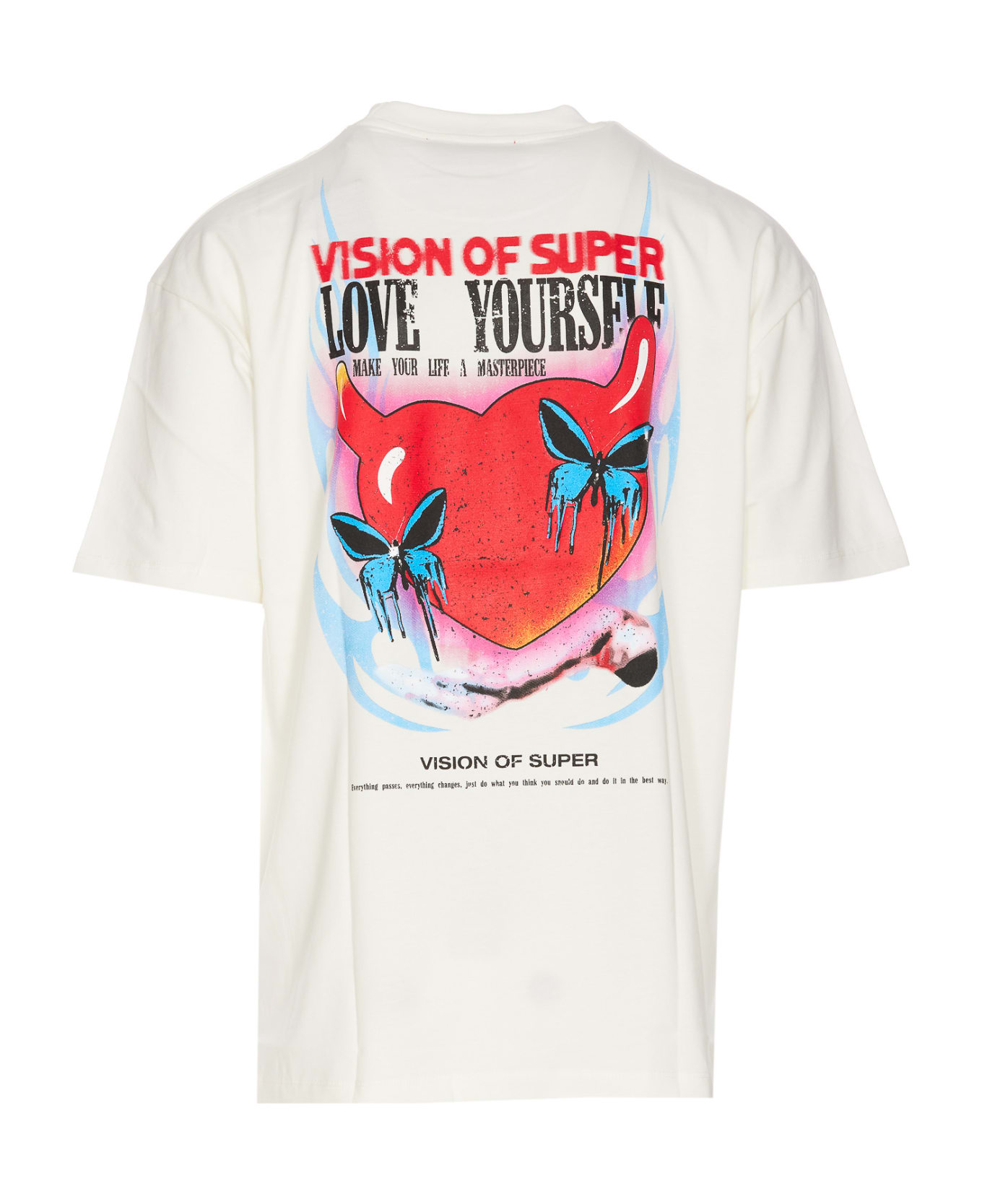 Vision of Super Puffy Love Print T-shirt - White
