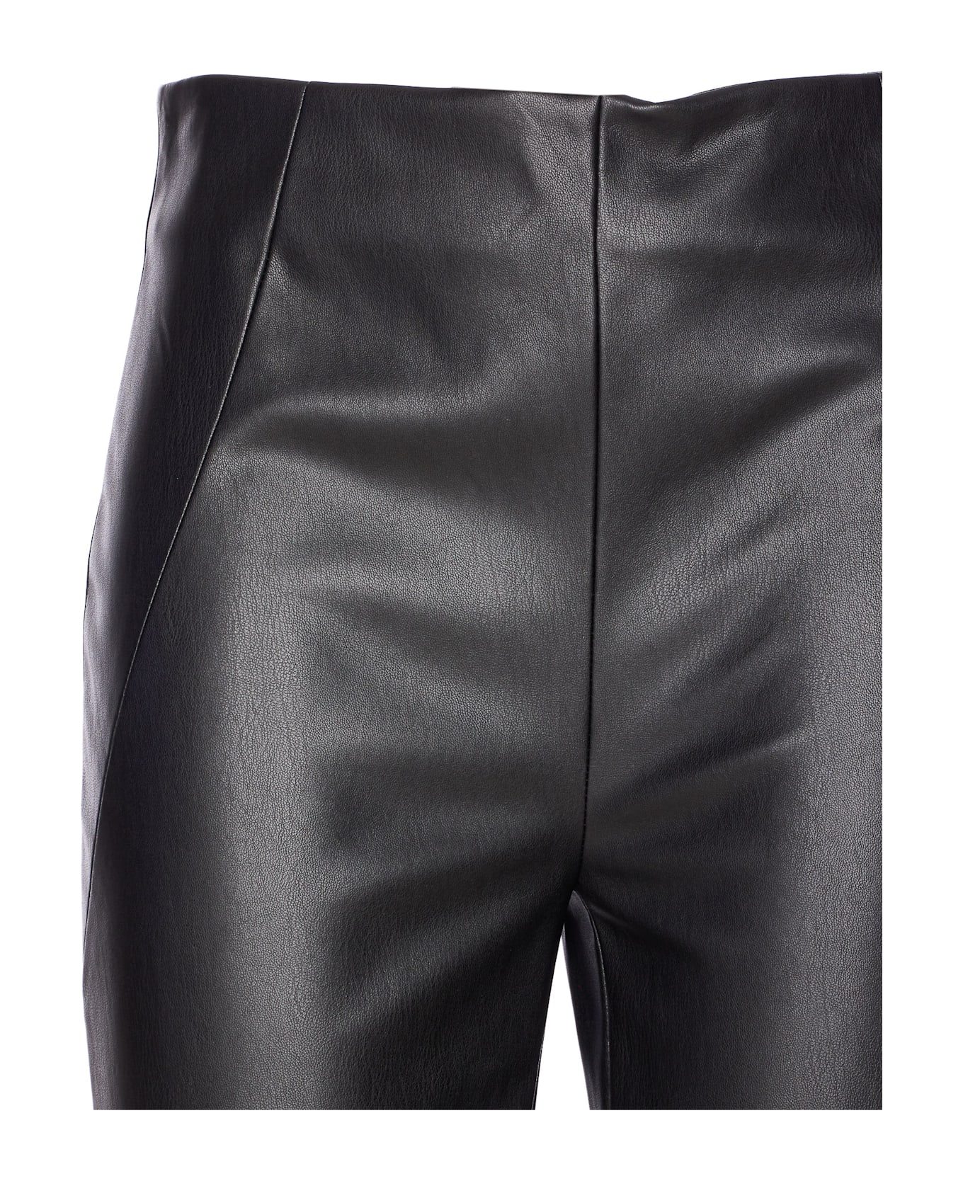 aniye by Faux Leather Trompette Carly Pants - Black