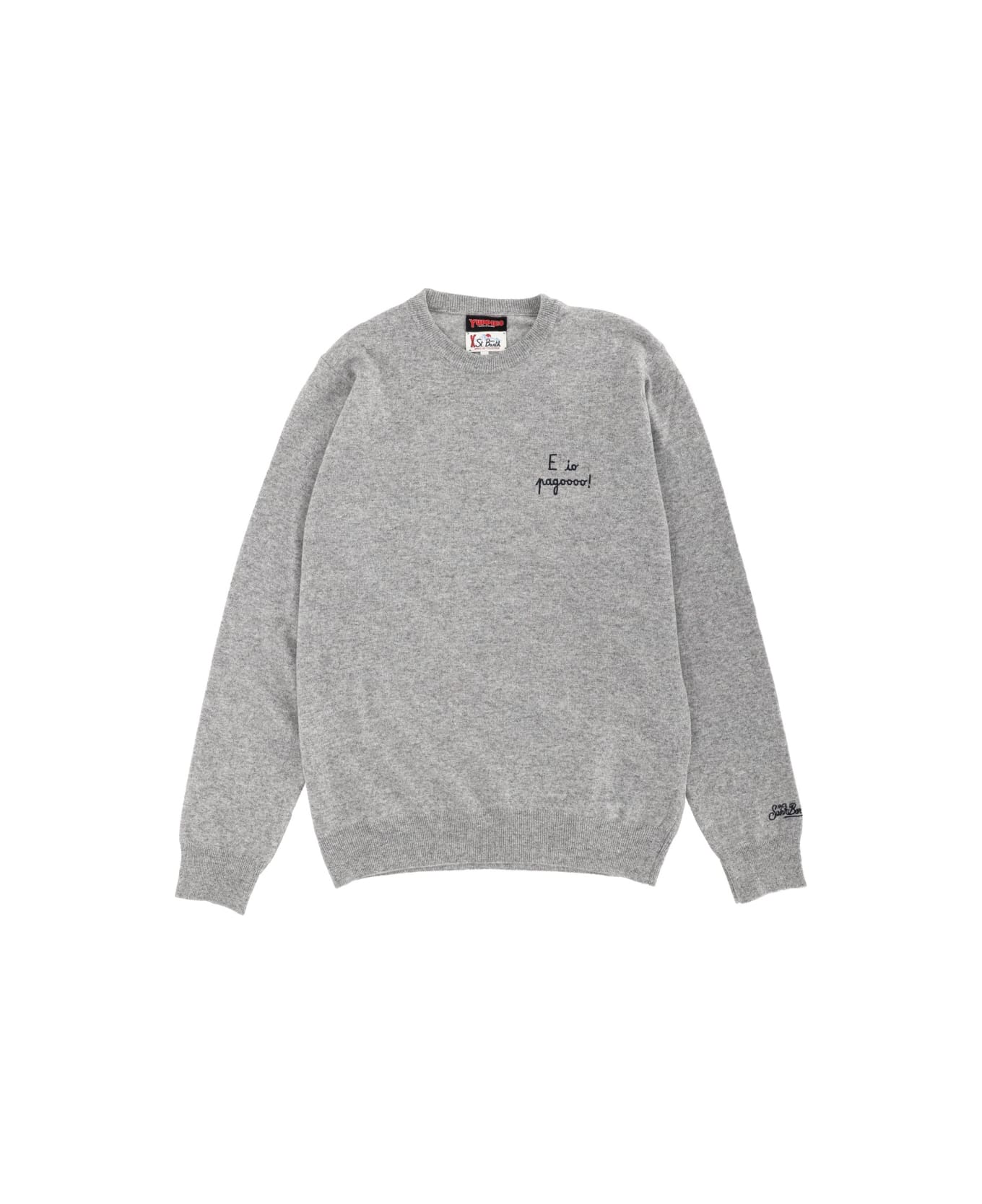MC2 Saint Barth Sweater With Embroidery - GREY