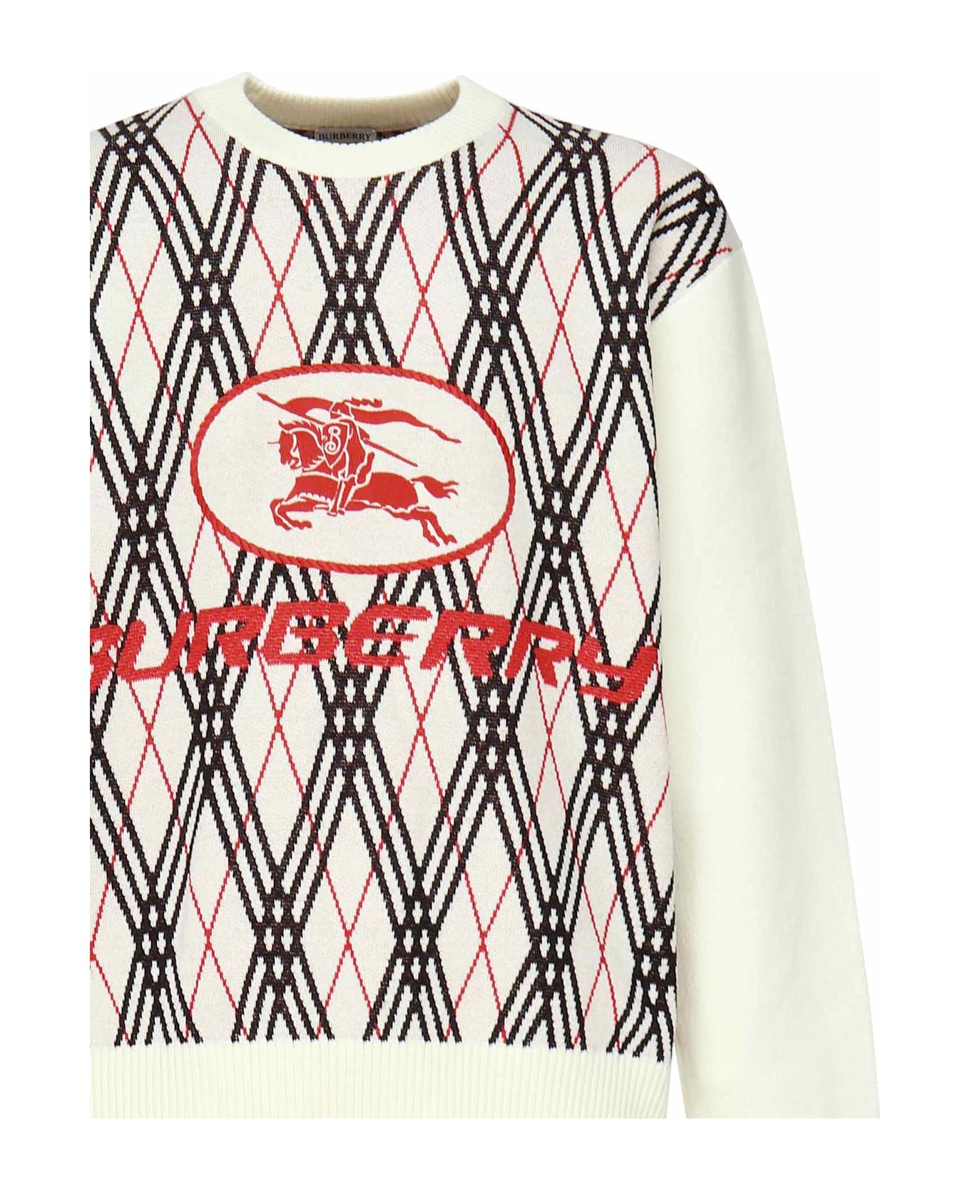 Burberry Argyle Check Pullover - White