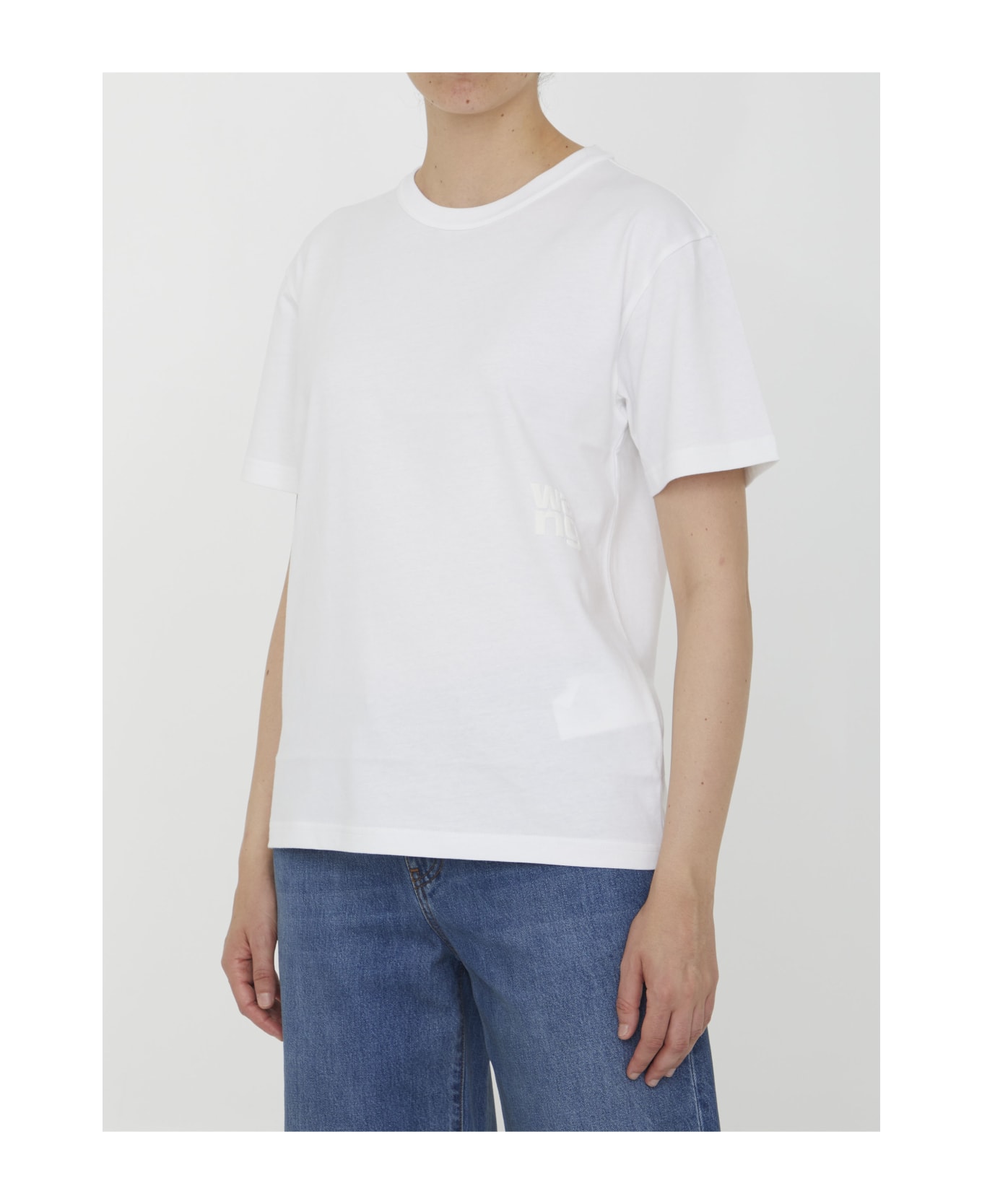 Alexander Wang Cotton T-shirt With Logo - WHITE