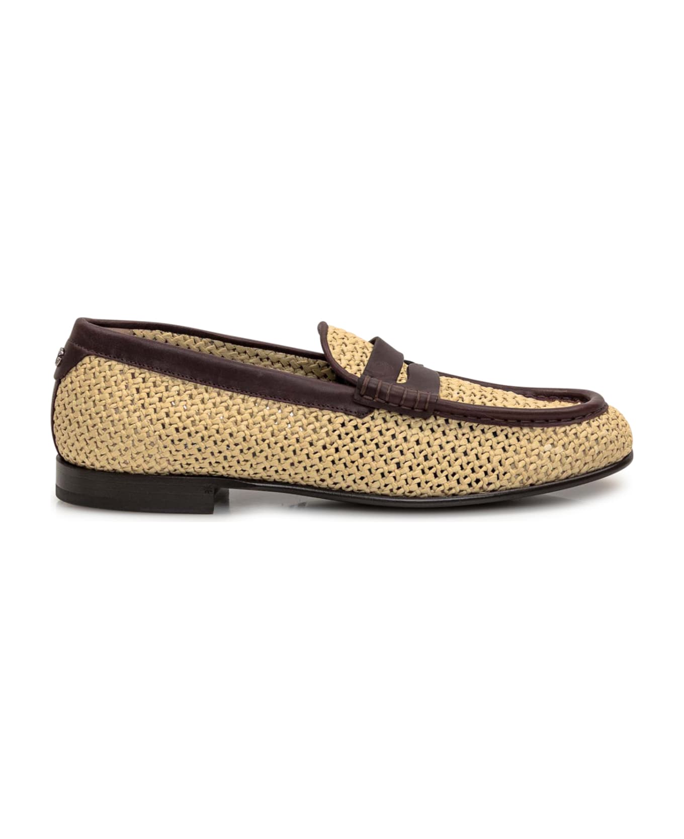 Dolce & Gabbana Macramé Slipper - NATURALE/CACAO