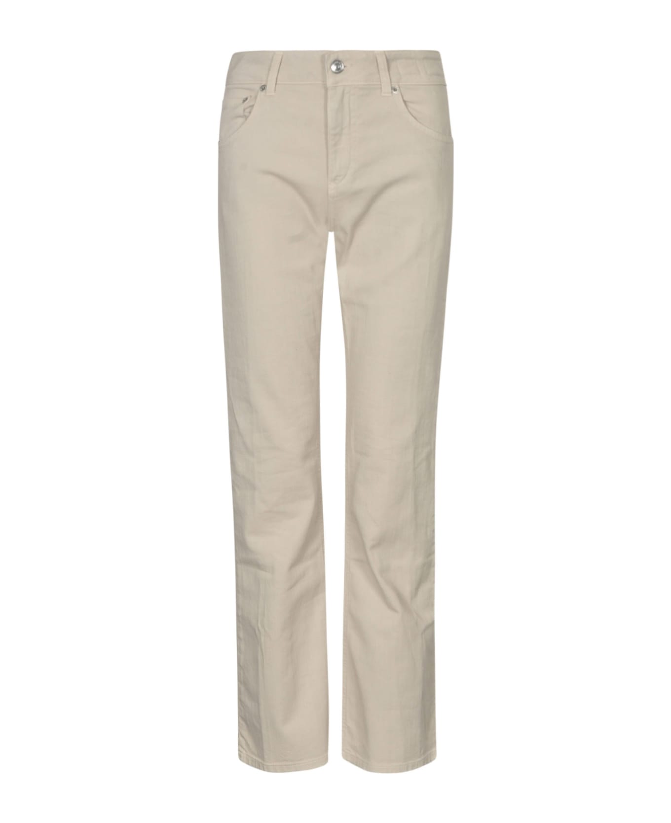 Department Five Straight Buttoned Jeans - White