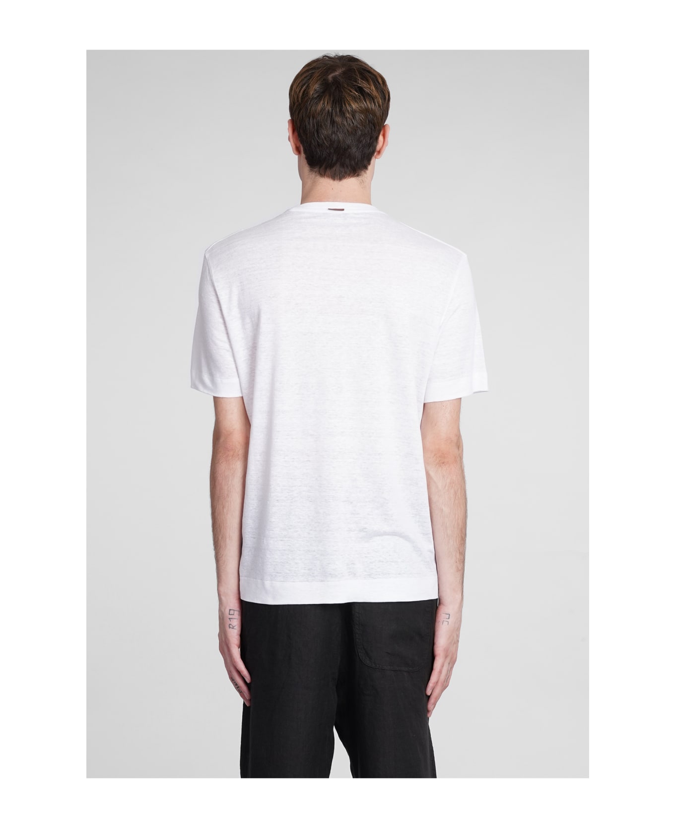 Zegna T-shirt In White Linen シャツ