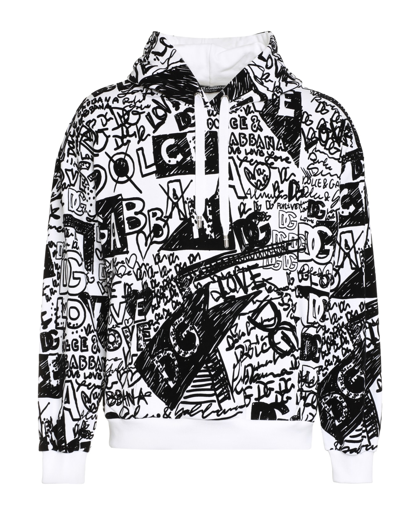 Dolce 
Gabbana Printed Cotton Hoodie - Multicolor