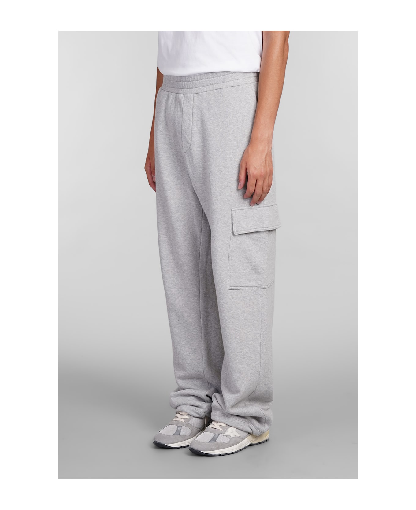 Golden Goose Pants In Grey Cotton - MELANGE GREY