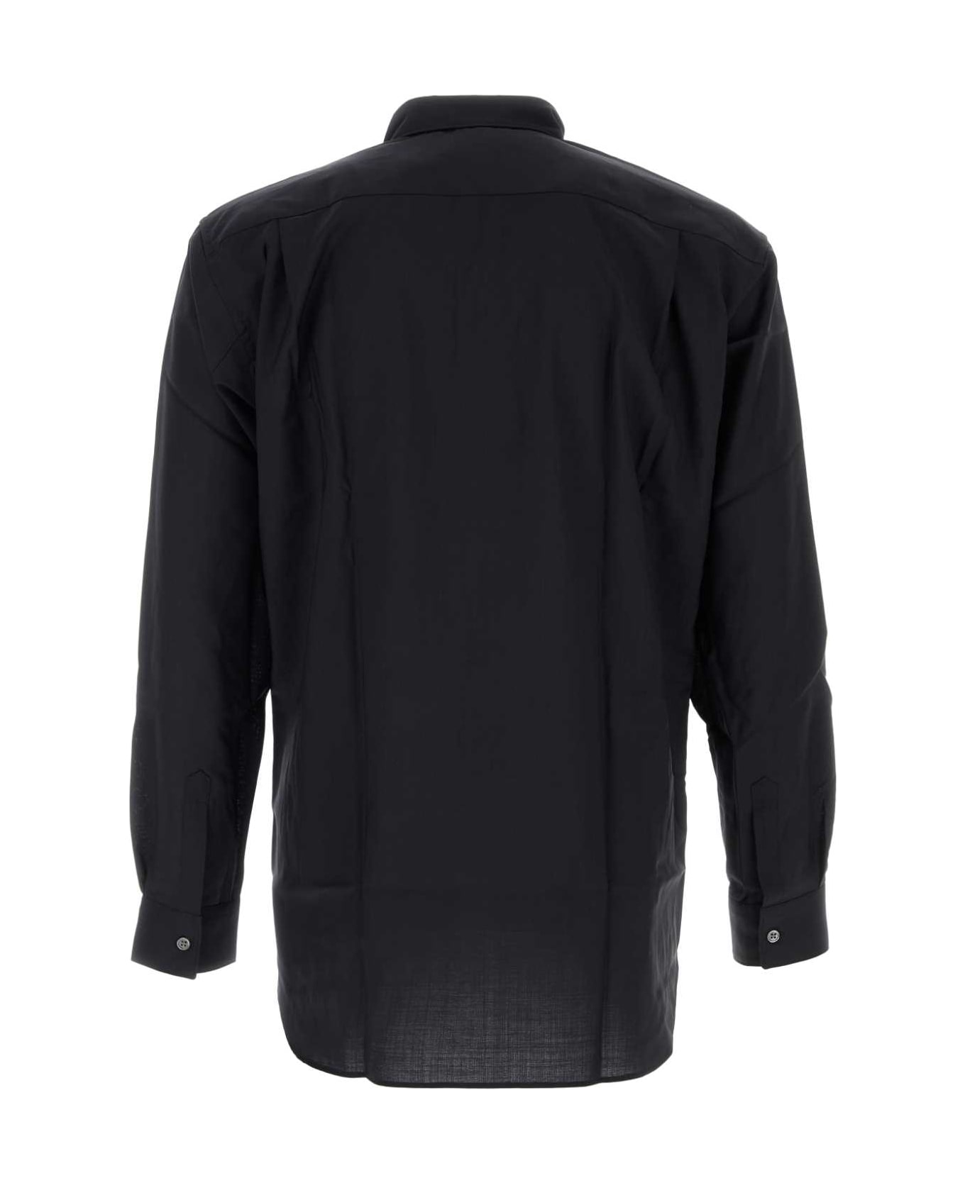 Tシャツ・カットソー COMME des GARCONS Navy blue wool shirt (FZB302PER 2NAVY) Comme des Garçons Shirt Navy Blue Wool Shirt | italist