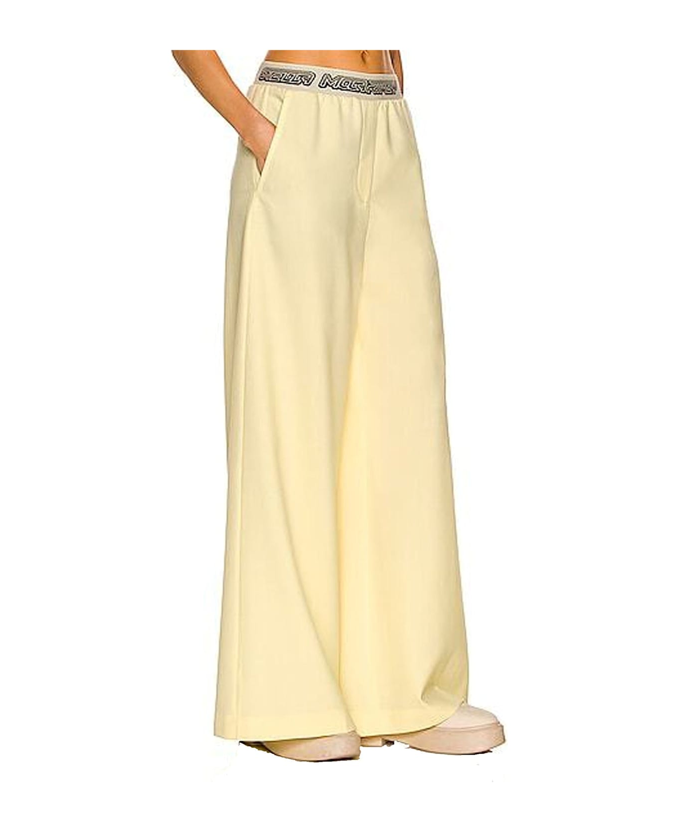 Stella McCartney Logo Wool Pants - Yellow