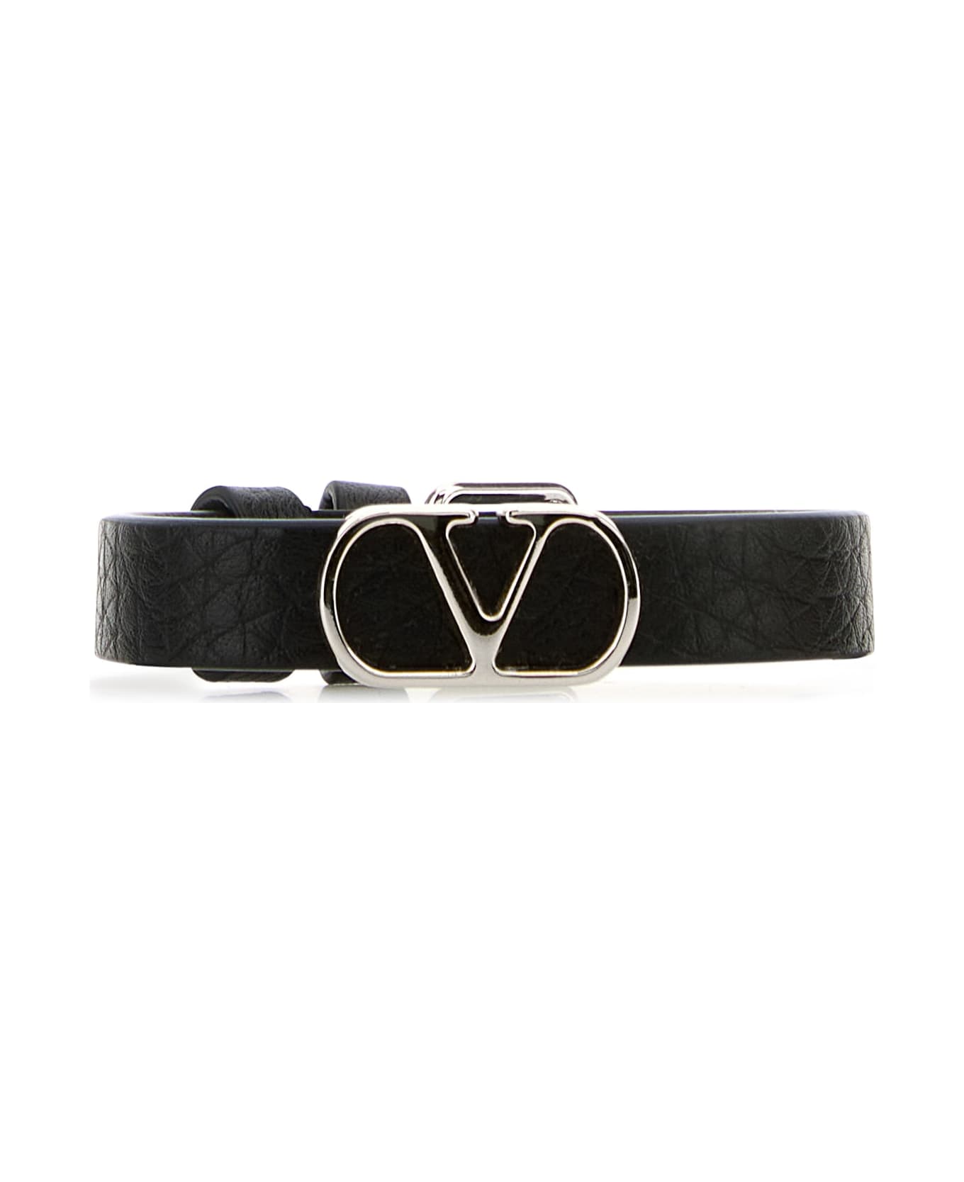 Valentino Garavani Leather Bracelet | Vlogo - NERO