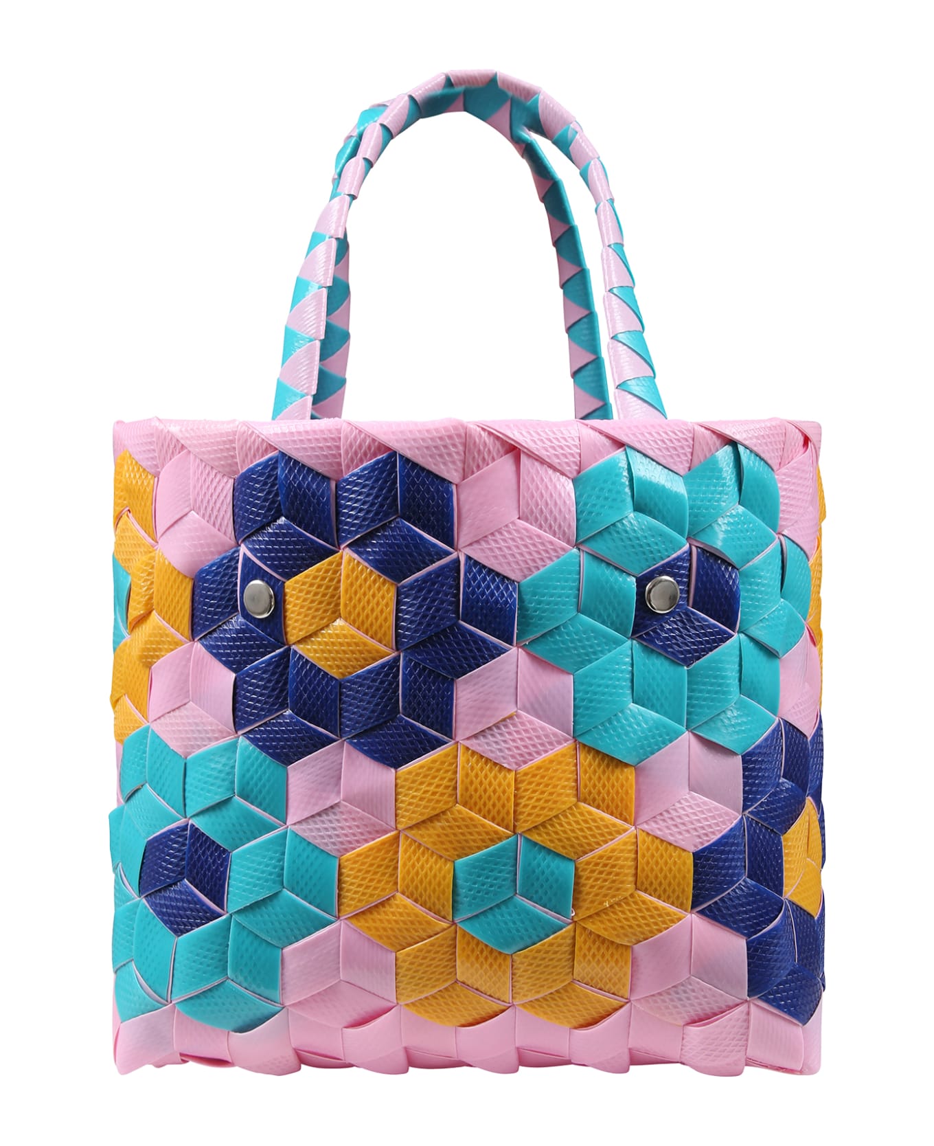 Marni Multicolor Bag For Girl With Logo - Pink