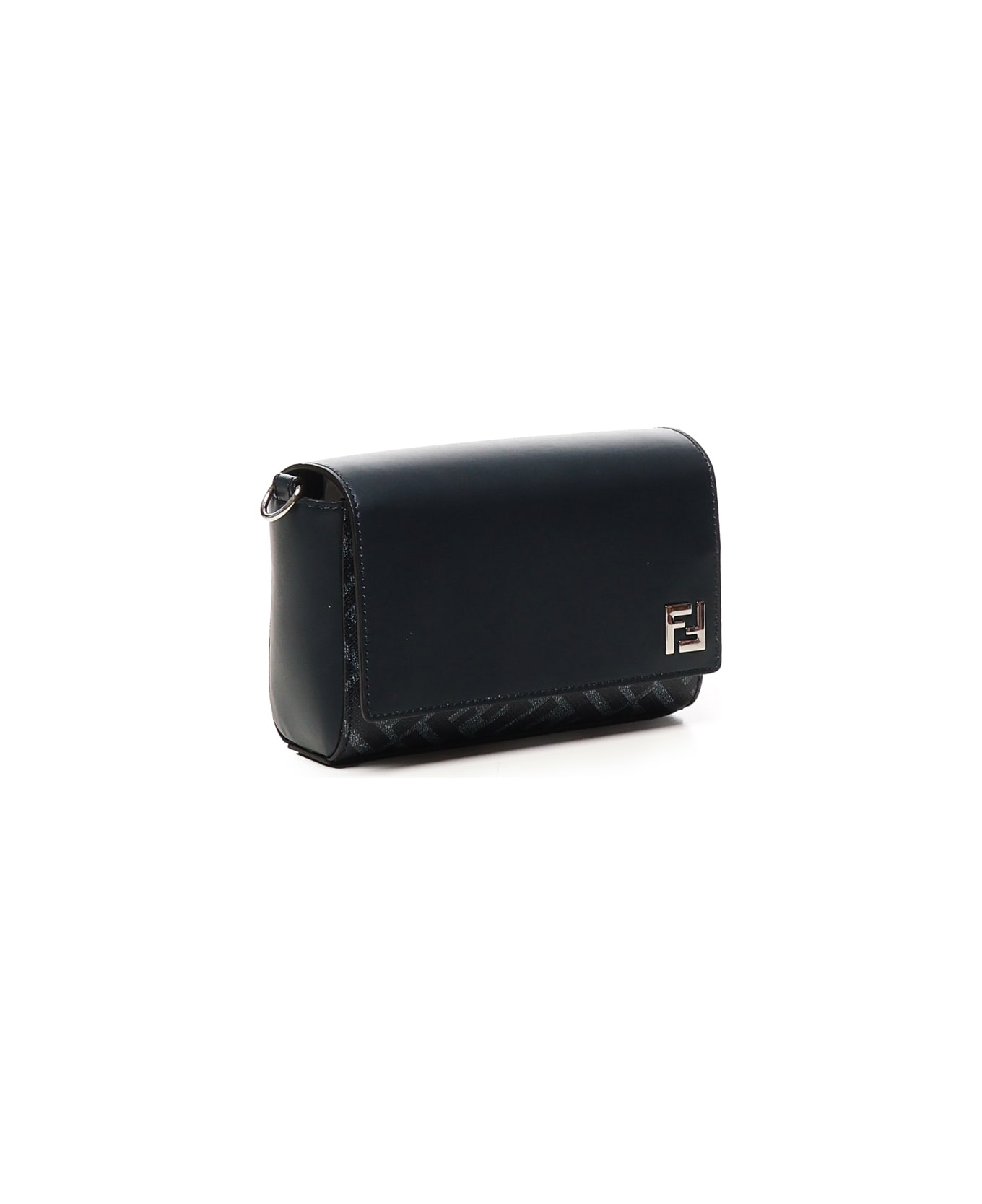Fendi Compact Squared Ff Shoulder Bag - Blue